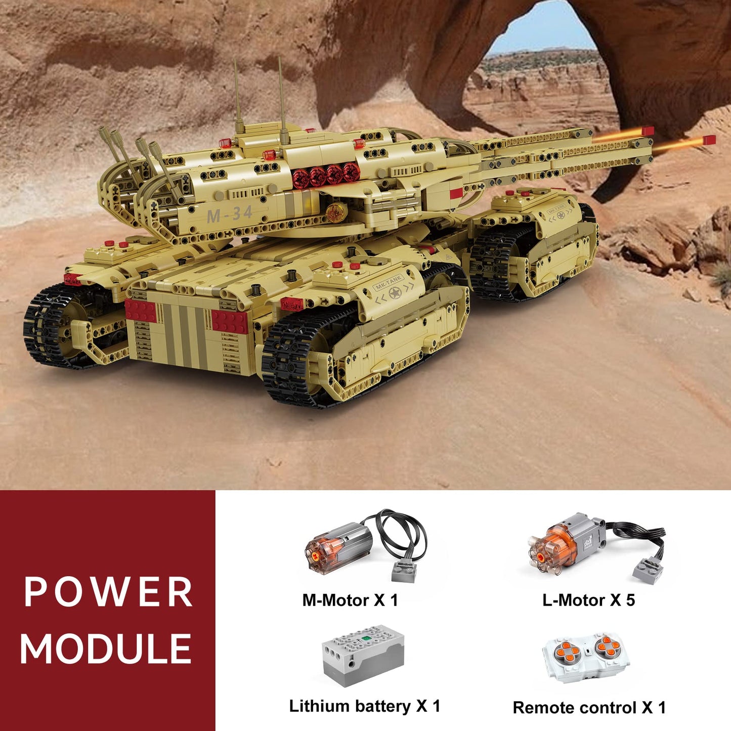 Mould King 20011 Mammoth Tank – Remote Control RC Building Kit for Adults
