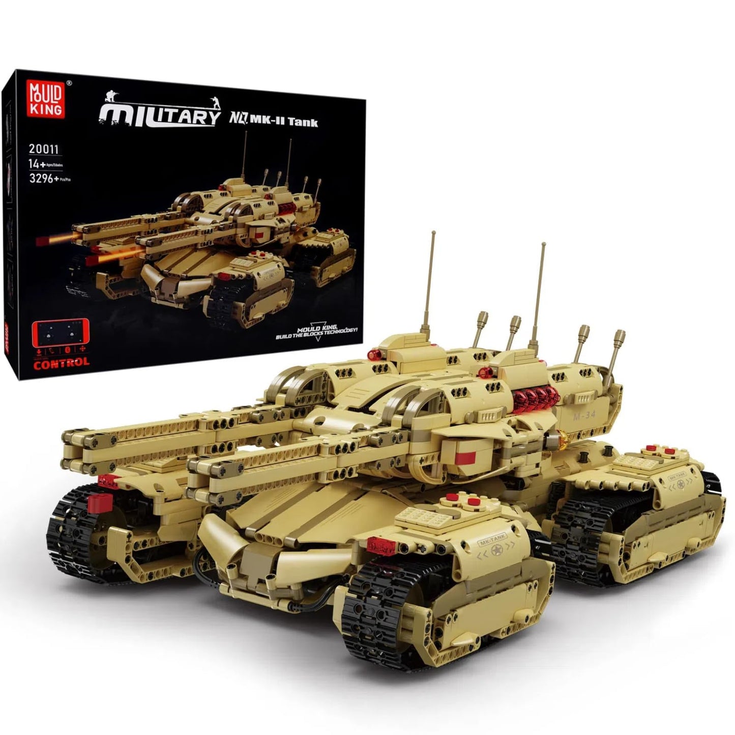 Mould King 20011 Mammoth Tank – Remote Control RC Building Kit for Adults