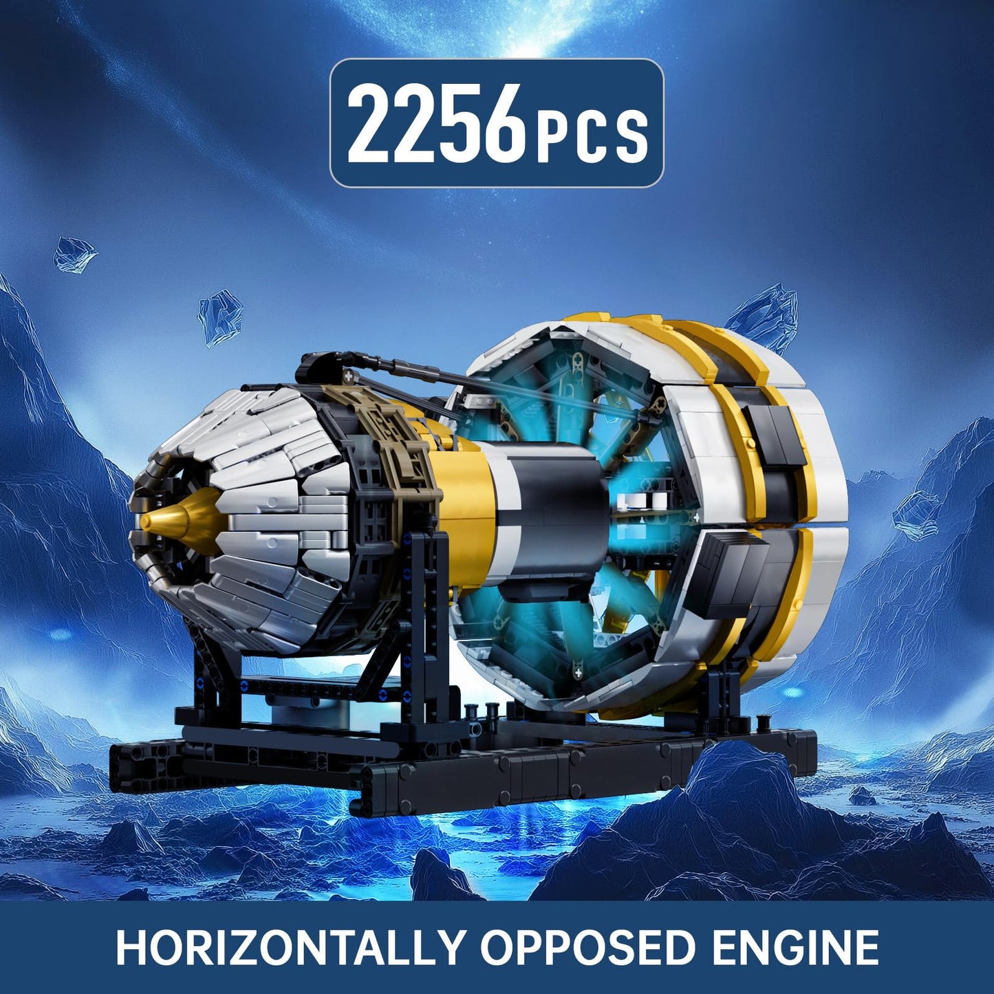 Mould King Aircraft Engine Toys – 2256-Piece Motorized STEM DIY Kit