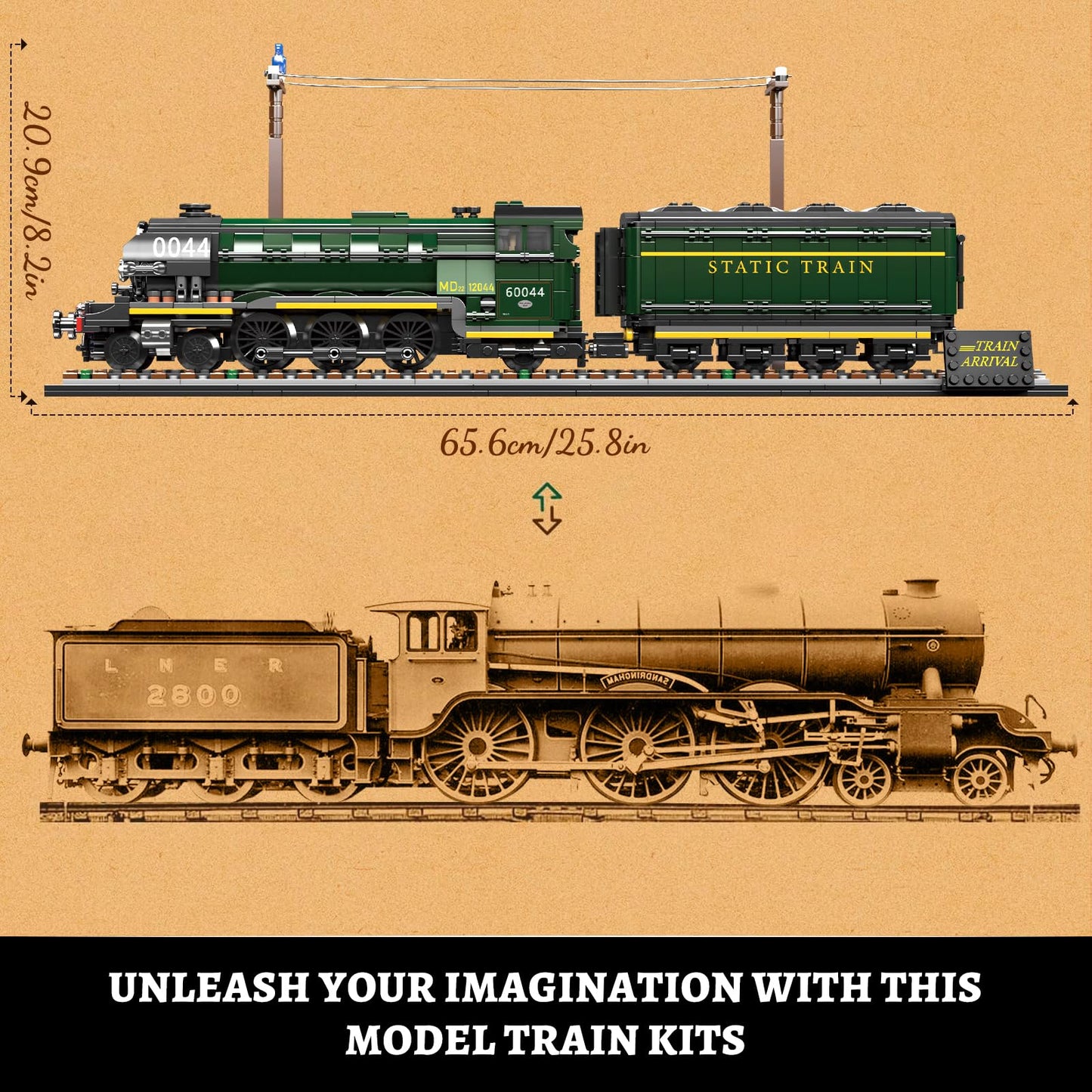Mould King Flying Scotsman Locomotive Model – 1766+ Pieces for Collectors