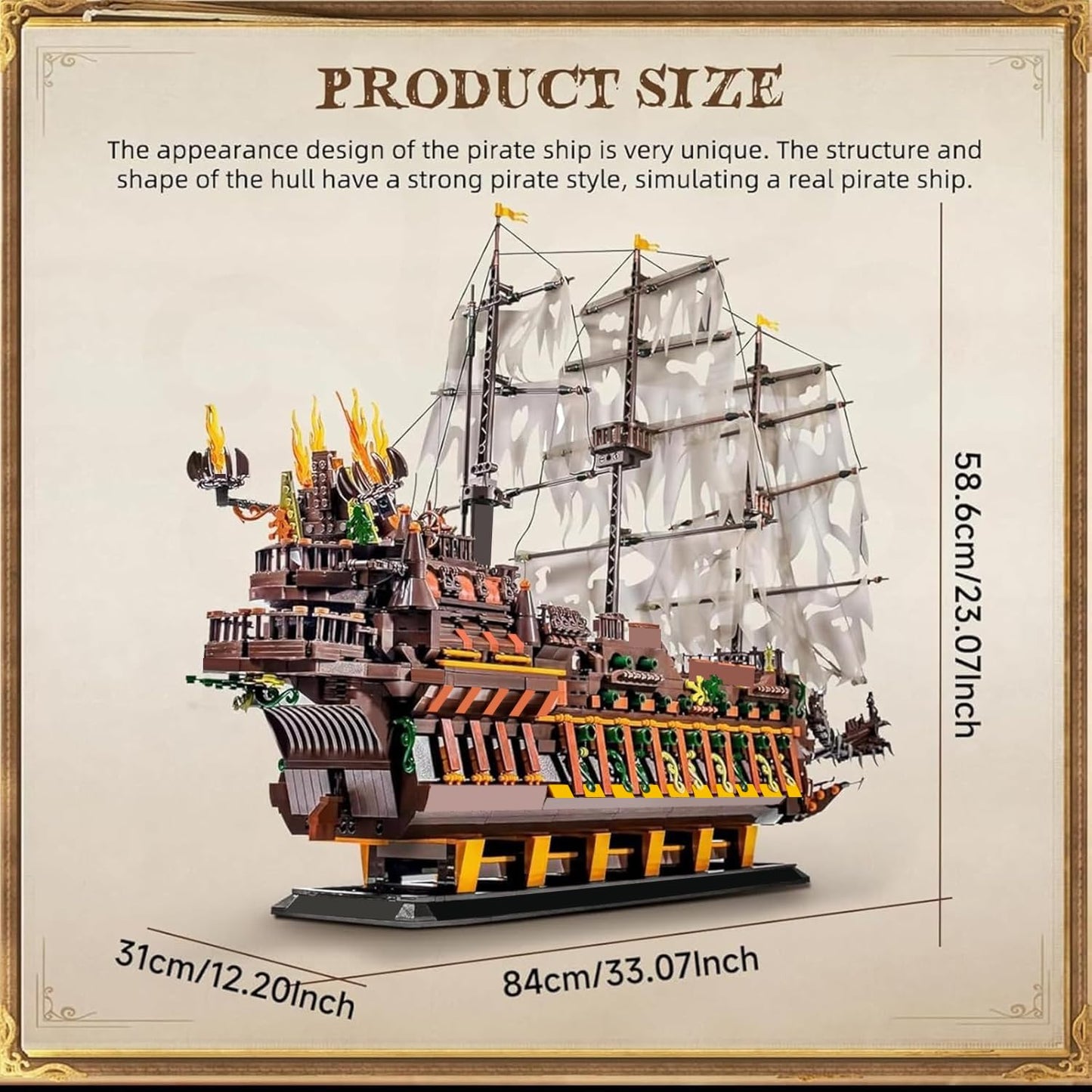 Mould King Large Pirates Ship Model – 4364+ Pieces Dutchman Building Set