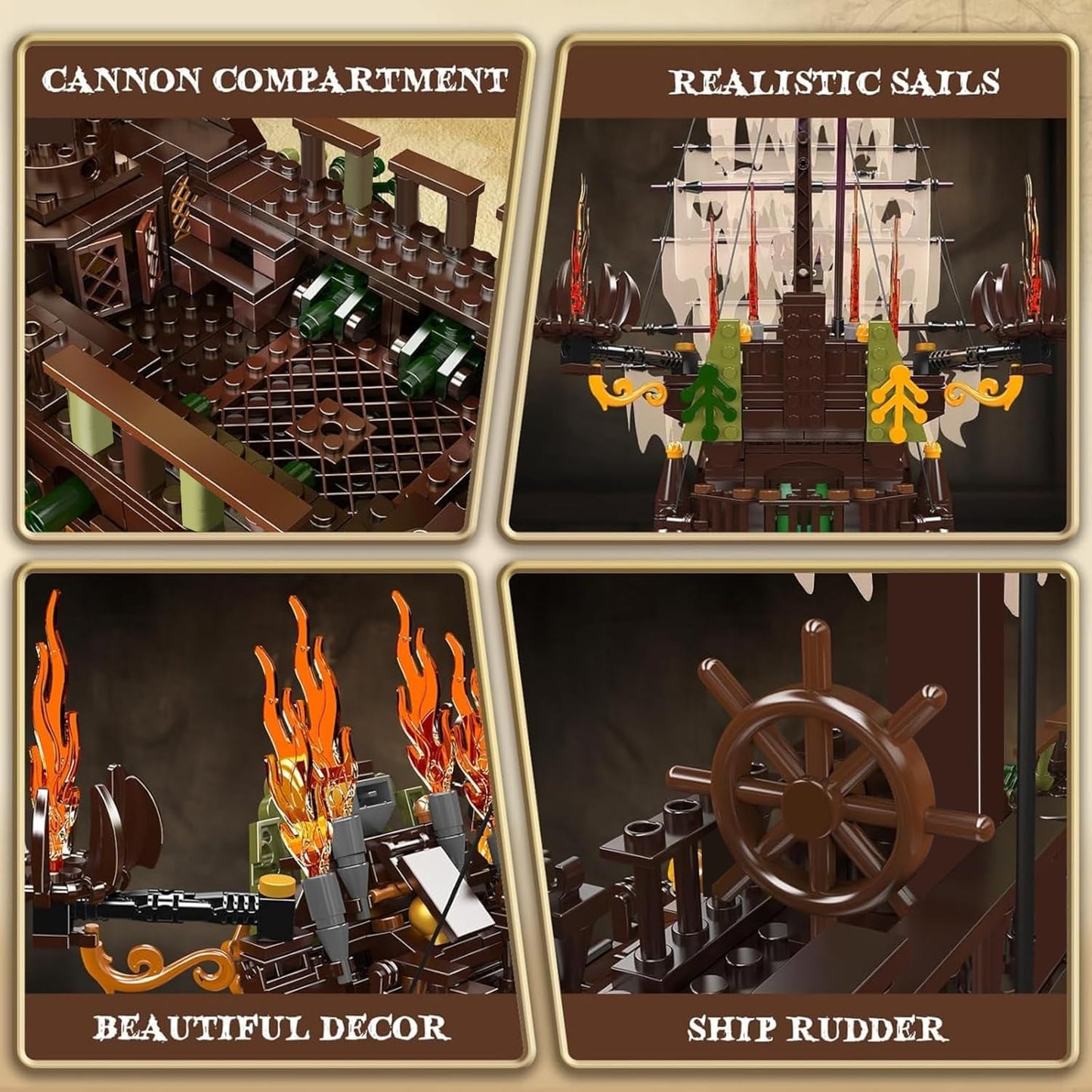 Mould King Large Pirates Ship Model – 4364+ Pieces Dutchman Building Set