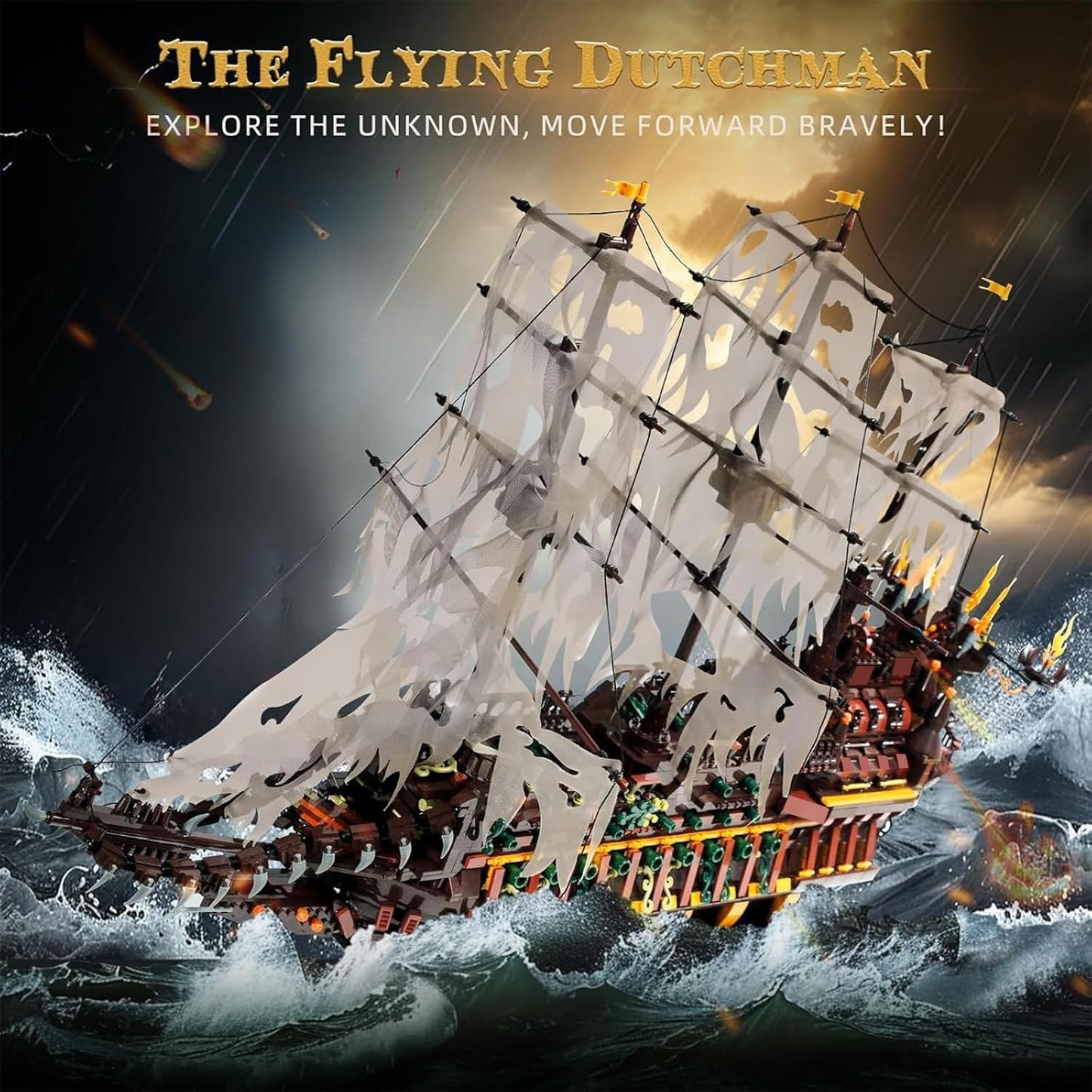 Mould King Large Pirates Ship Model – 4364+ Pieces Dutchman Building Set