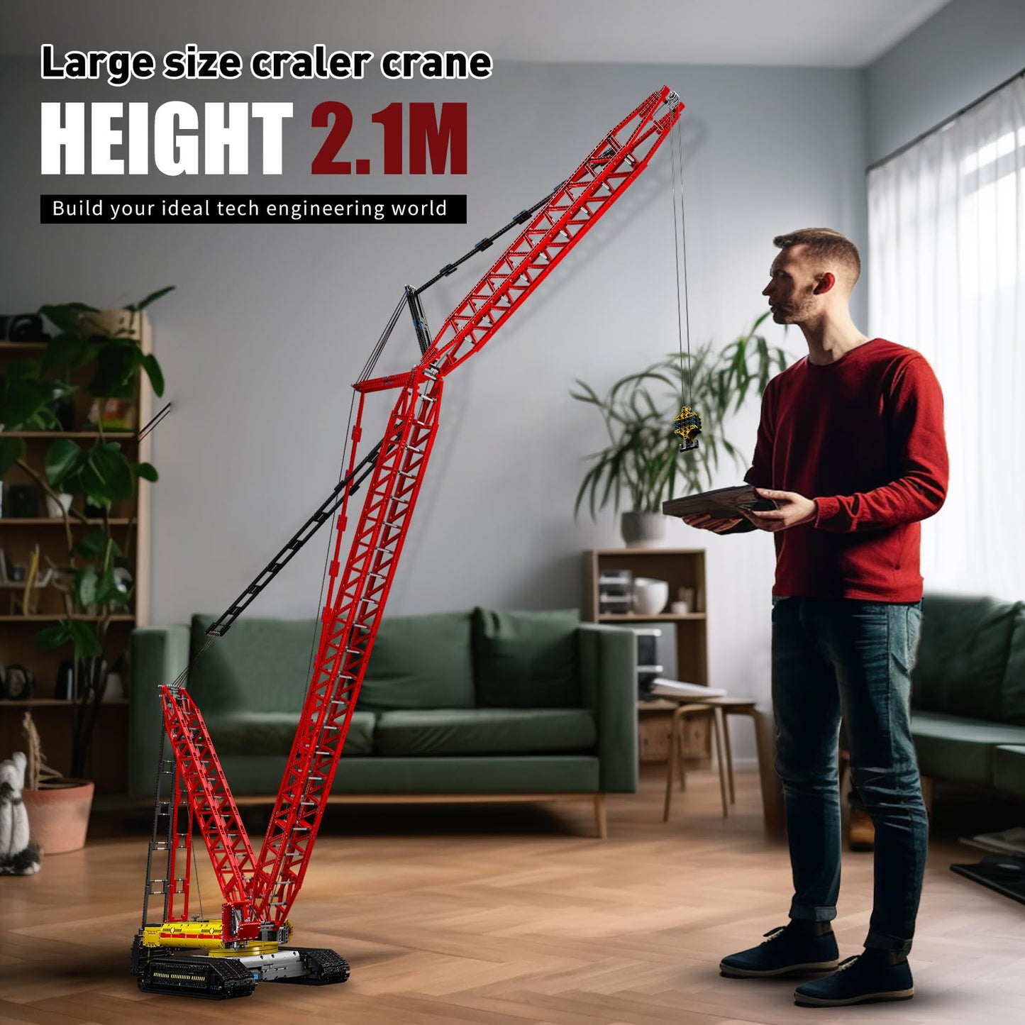 Mould King LR13000 Crawler Crane Kit – 4318+ Pieces, Motorized RC with App Remote