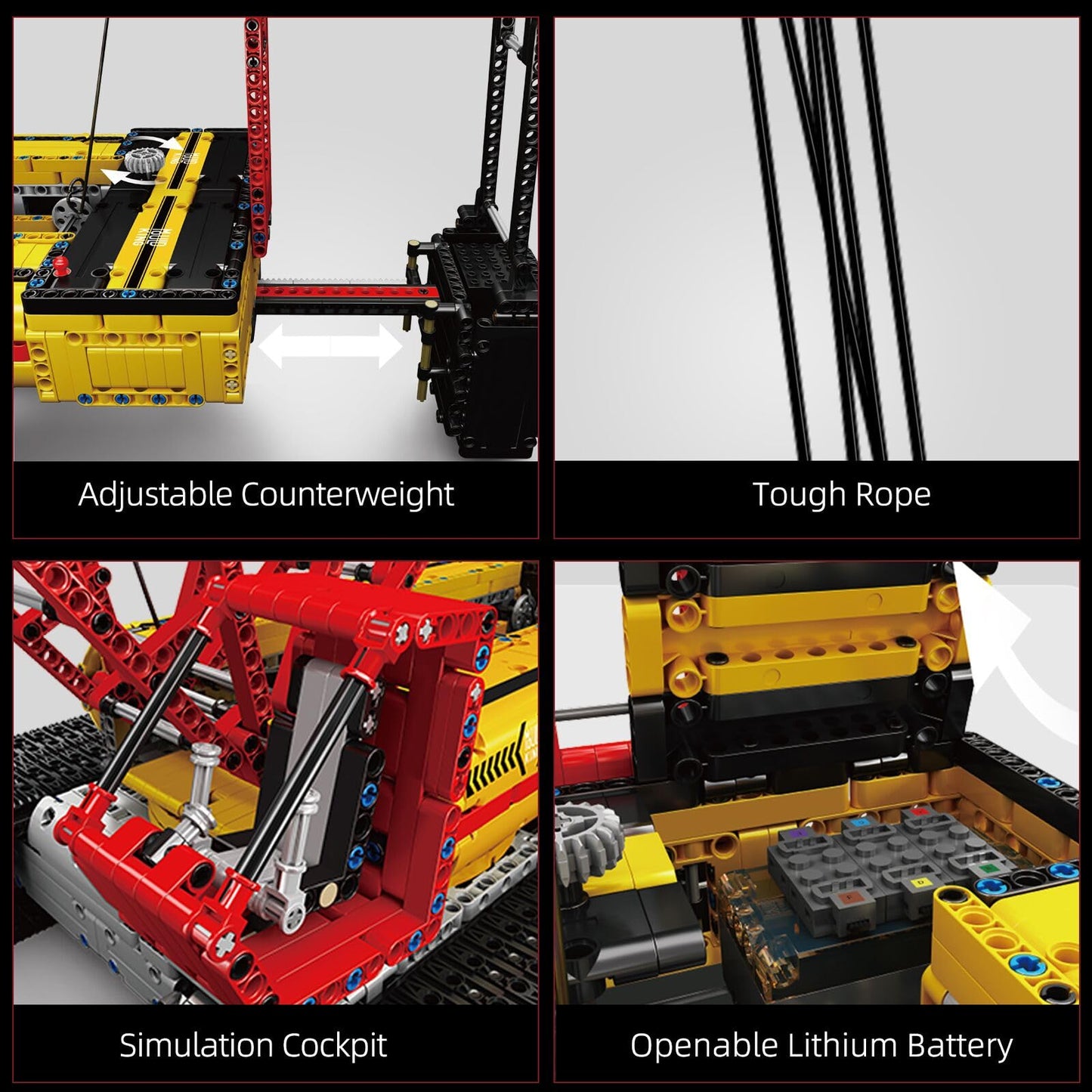 Mould King LR13000 Crawler Crane Kit – 4318+ Pieces, Motorized RC with App Remote