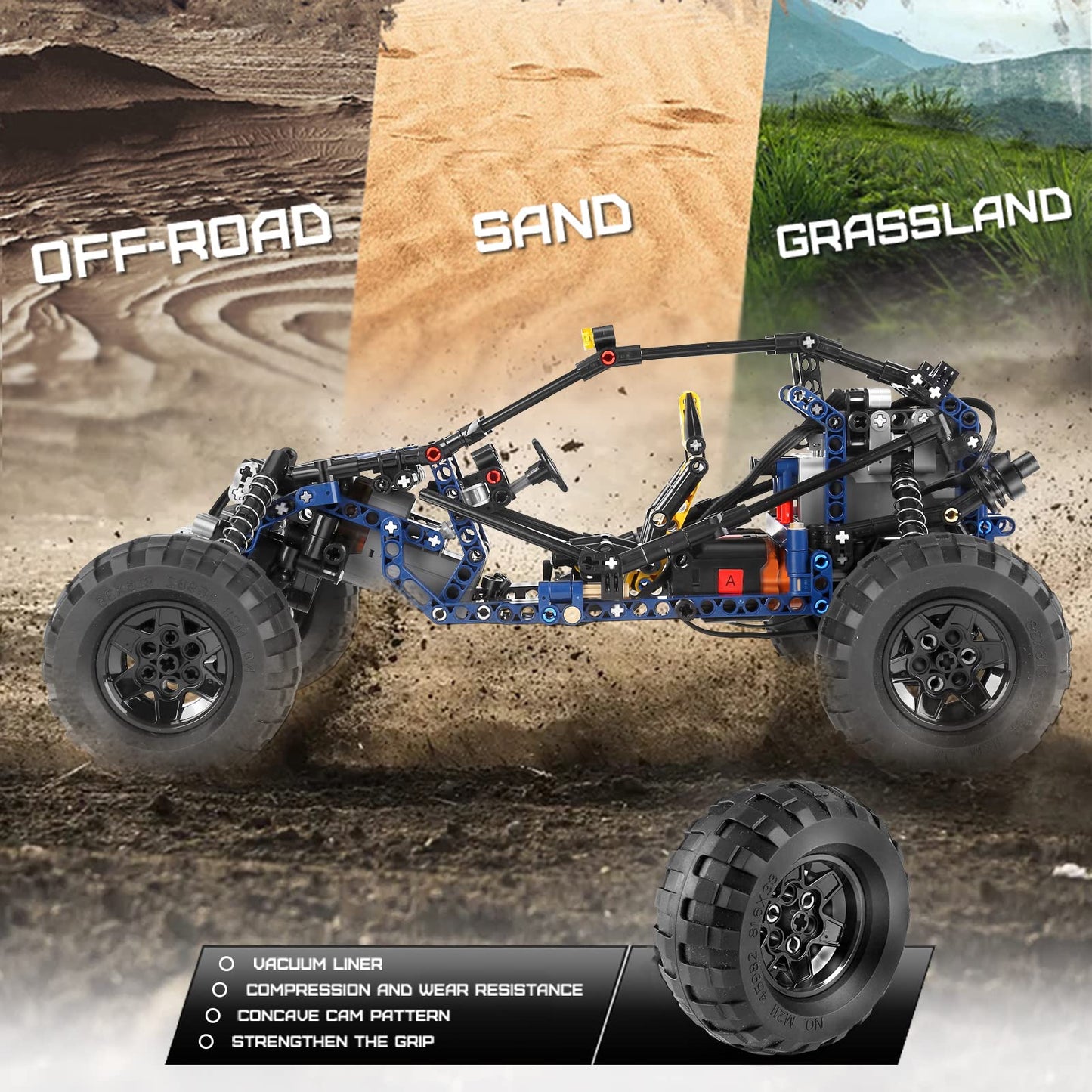 Mould King RC Off-Road Building Car Toys – 515 Pieces, Remote & App Control