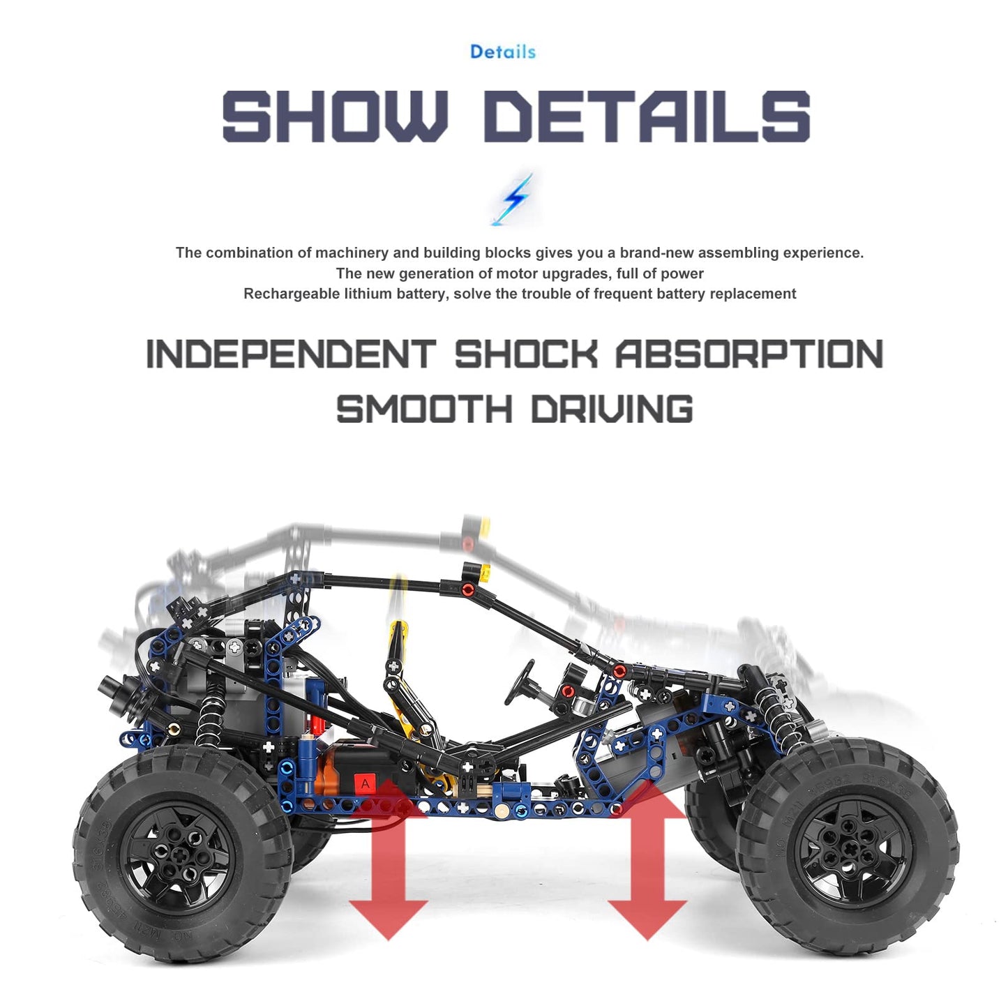 Mould King RC Off-Road Building Car Toys – 515 Pieces, Remote & App Control