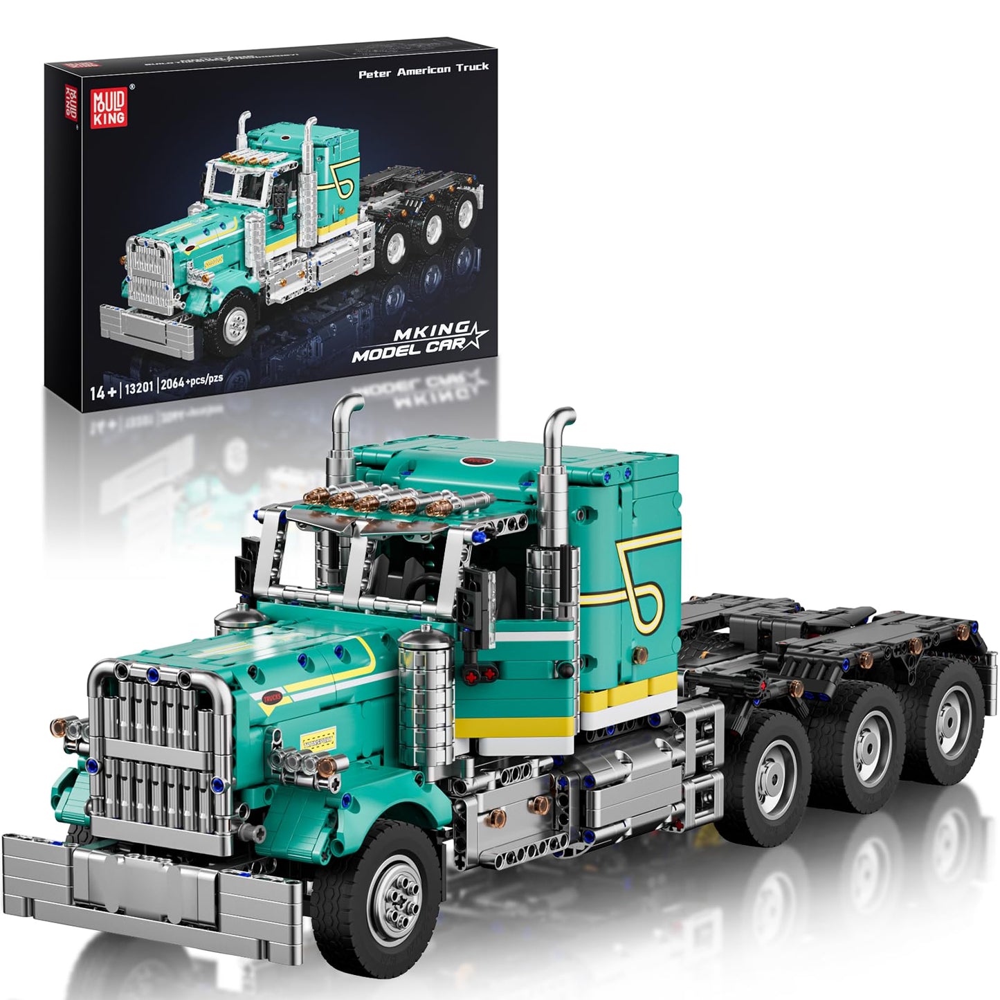 Mould King RC Semi Truck 13201 – 2064-Piece Motorized American Tractor Model (Ages 14+)