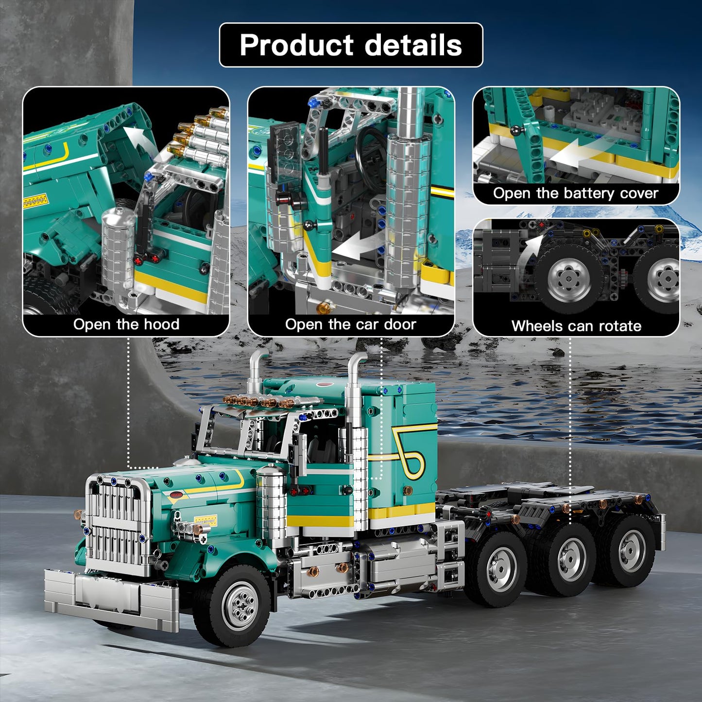 Mould King RC Semi Truck 13201 – 2064-Piece Motorized American Tractor Model (Ages 14+)