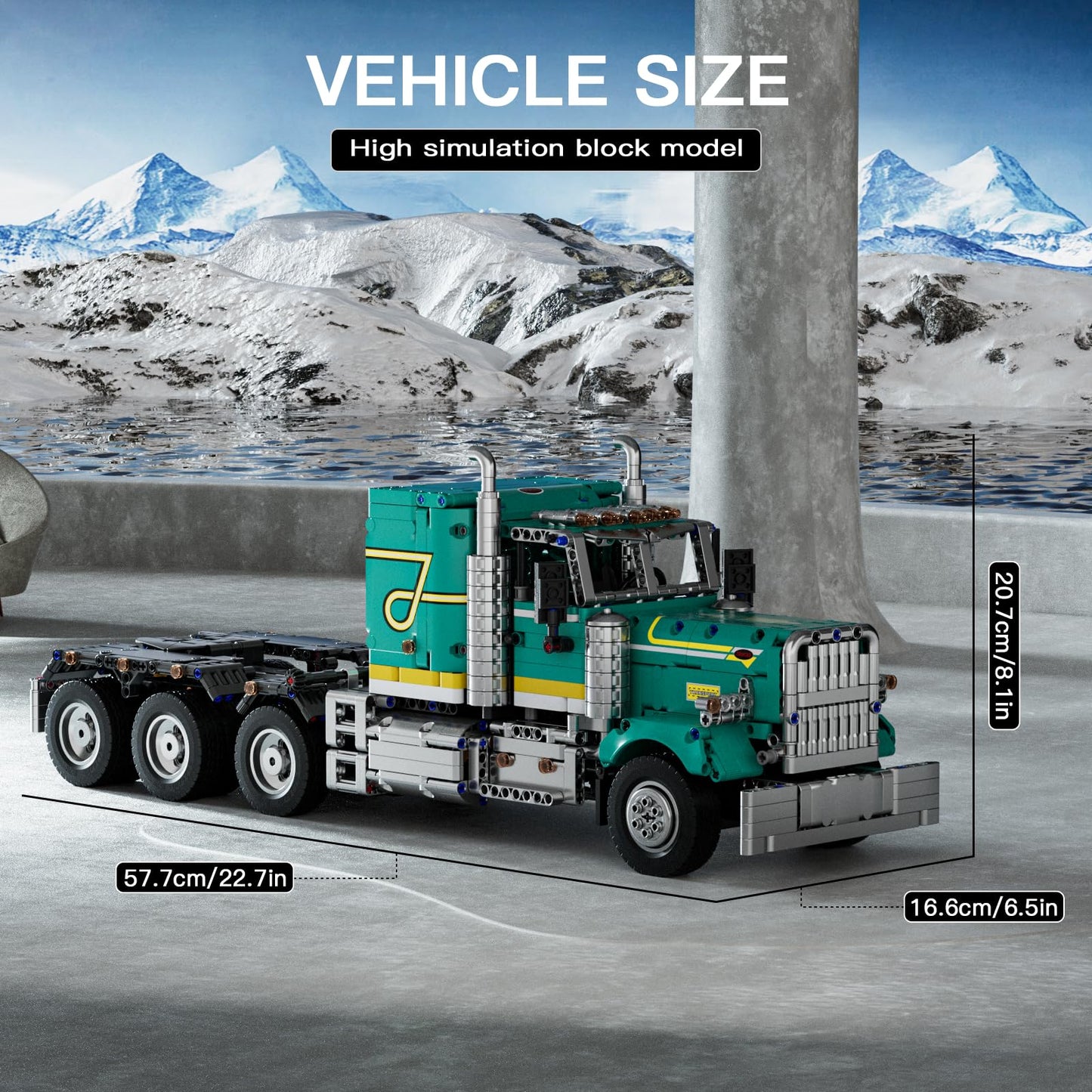 Mould King RC Semi Truck 13201 – 2064-Piece Motorized American Tractor Model (Ages 14+)