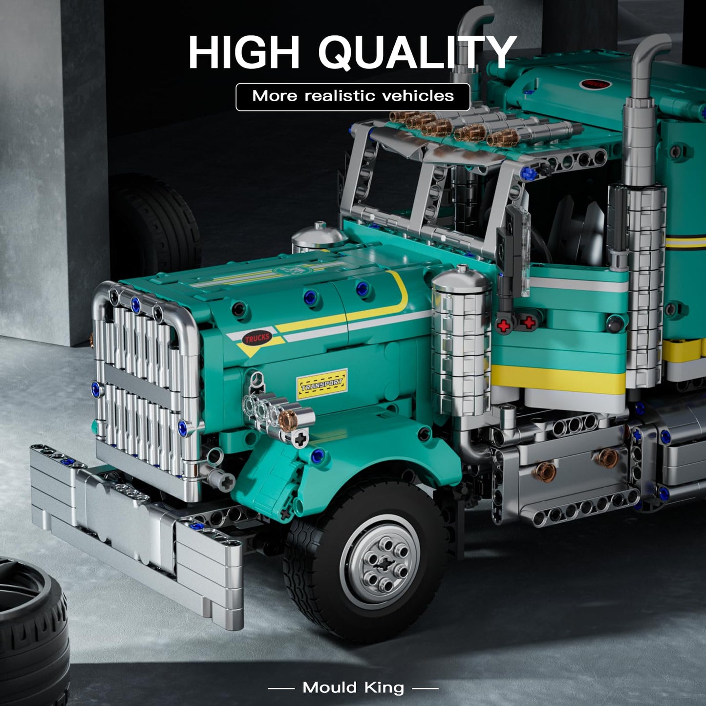 Mould King RC Semi Truck 13201 – 2064-Piece Motorized American Tractor Model (Ages 14+)