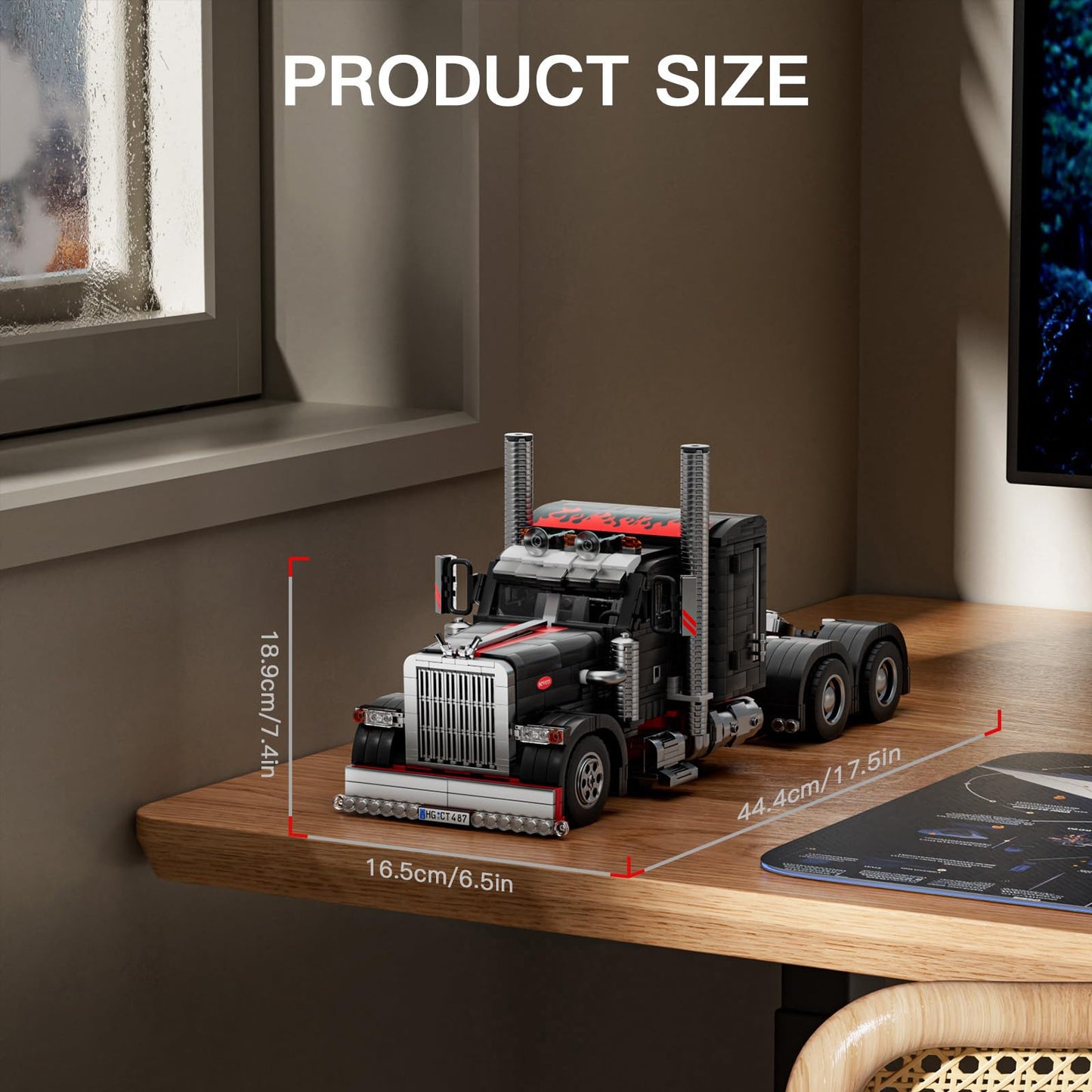 Mould King Semi Truck Building Set – 1814 Pieces, Collectible Trailer Model 10037