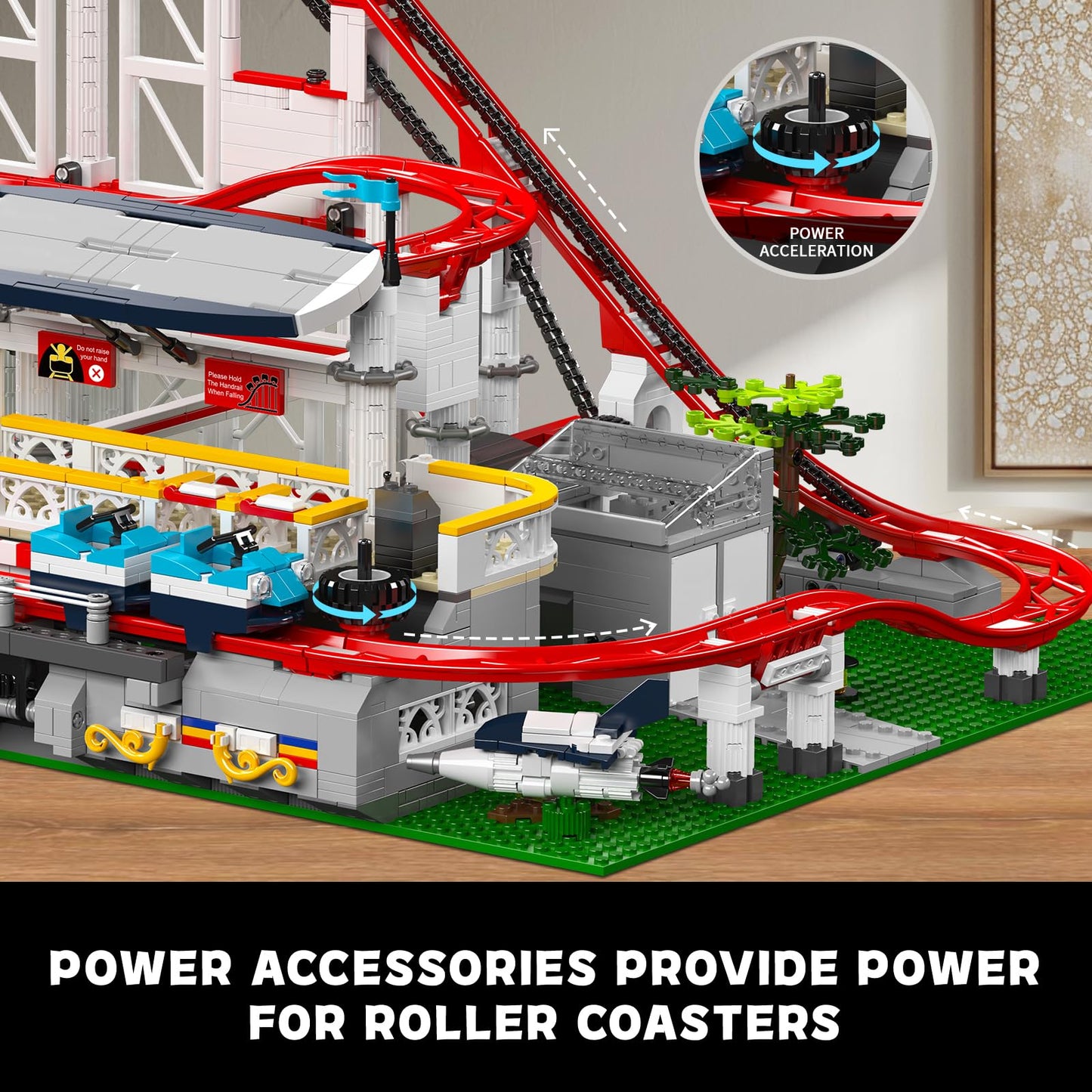 Mould King Roller Coaster Building Set – 3646 PCS Motorized Amusement Park Model Kit