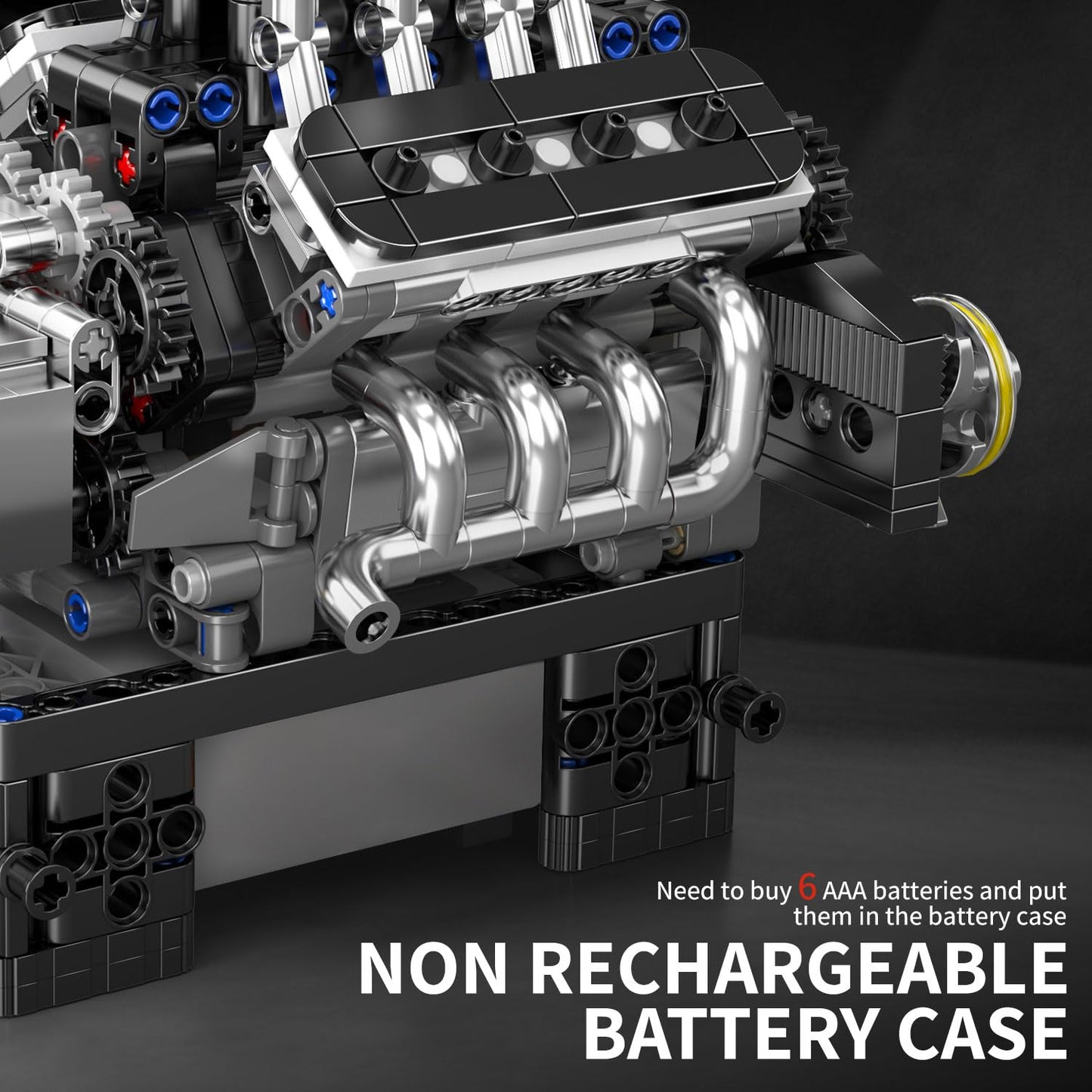 Mould King V8 Engine Building Blocks Set – Interactive 8-Cylinder Model Kit