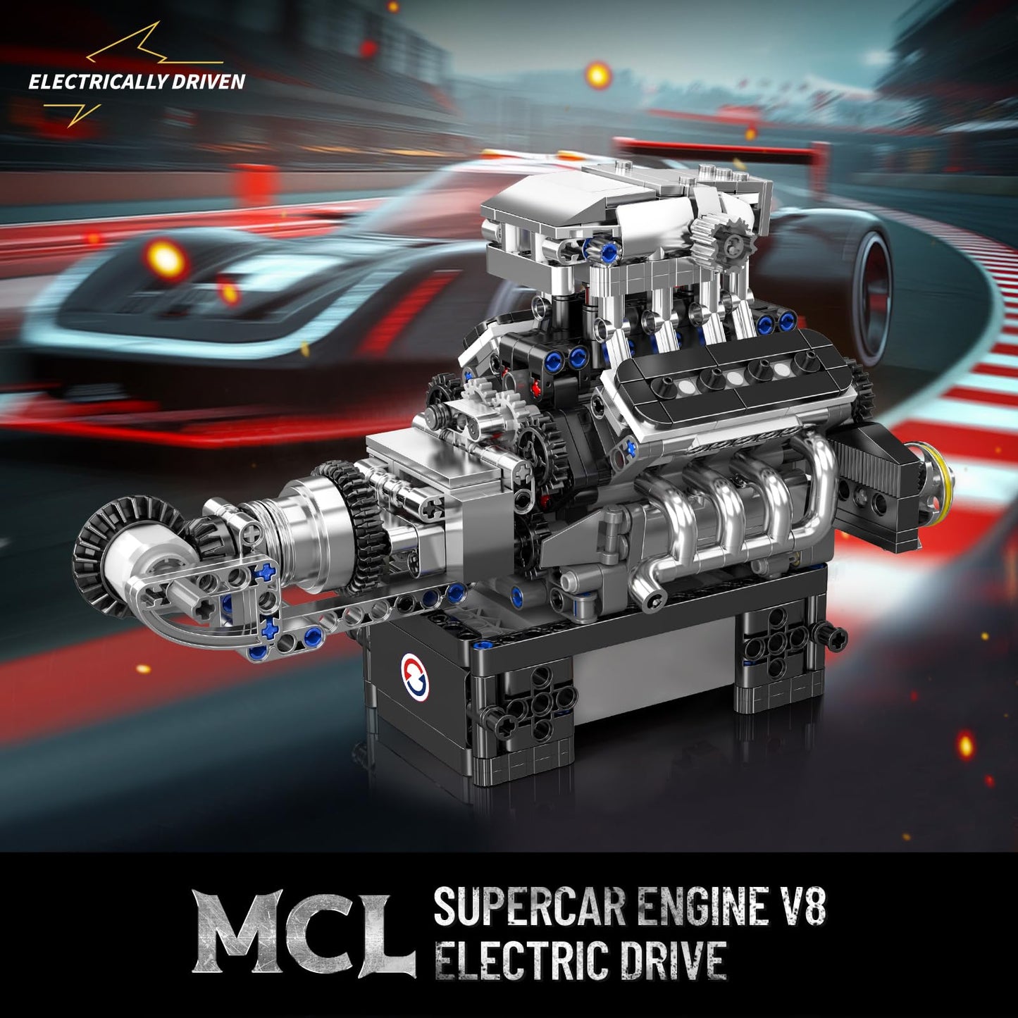 Mould King V8 Engine Building Blocks Set – Interactive 8-Cylinder Model Kit