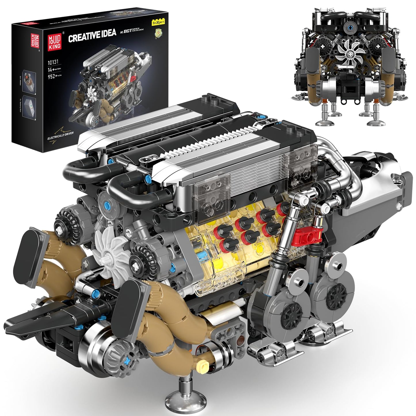 Mould King W16 Engine Kit – 952-Piece STEM DIY Model with Motor for Adults (14+)