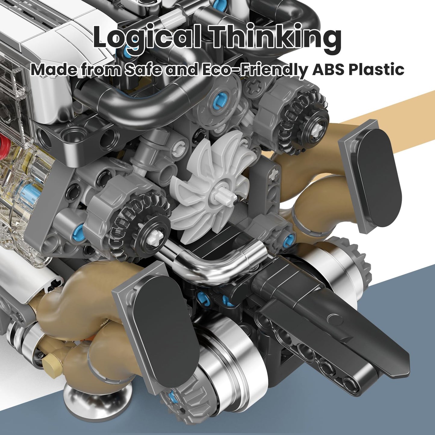 Mould King W16 Engine Kit – 952-Piece STEM DIY Model with Motor for Adults (14+)
