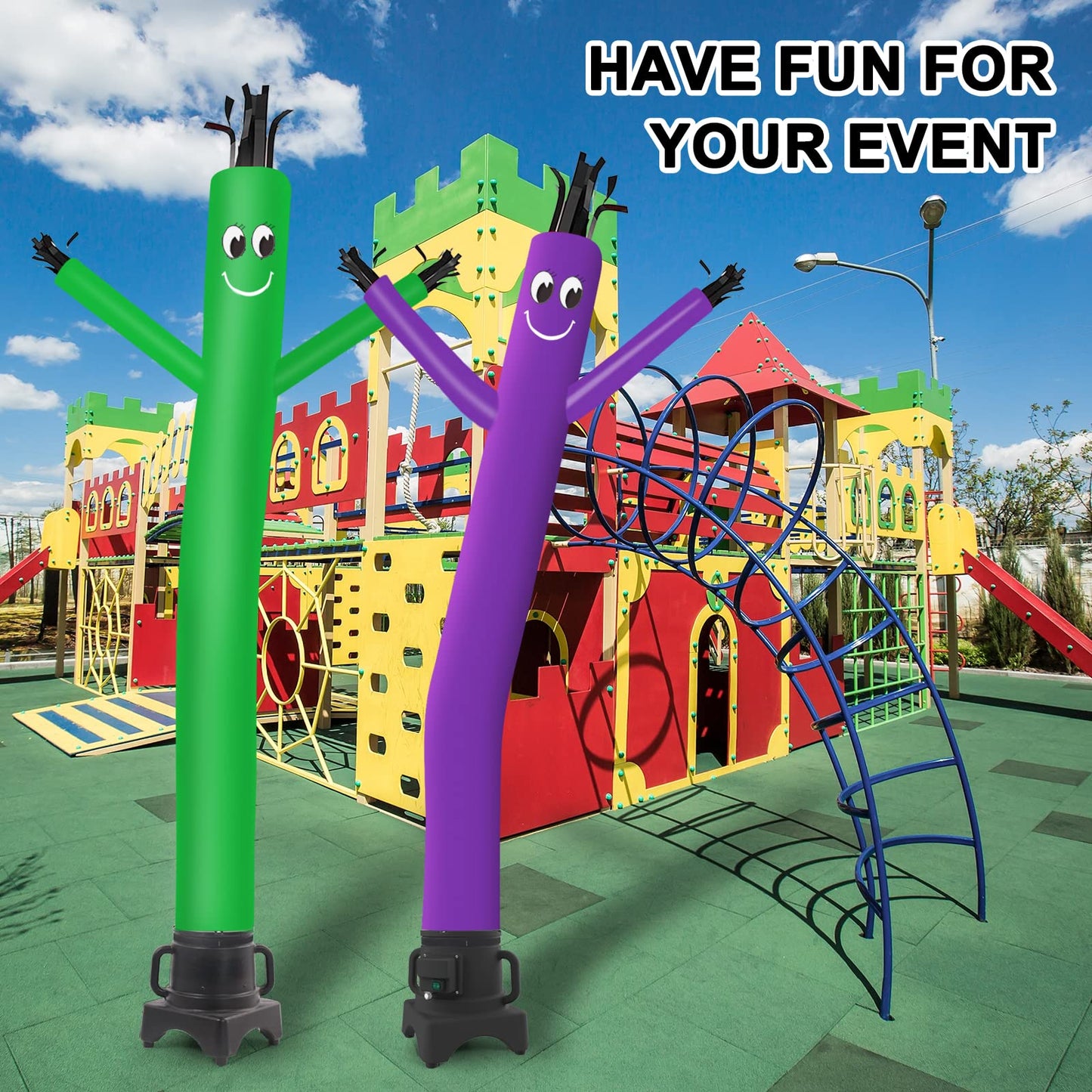 MOUNTO 8FT Fly Puppet Dancer Complete Set with 1/3HP Blower - Purple