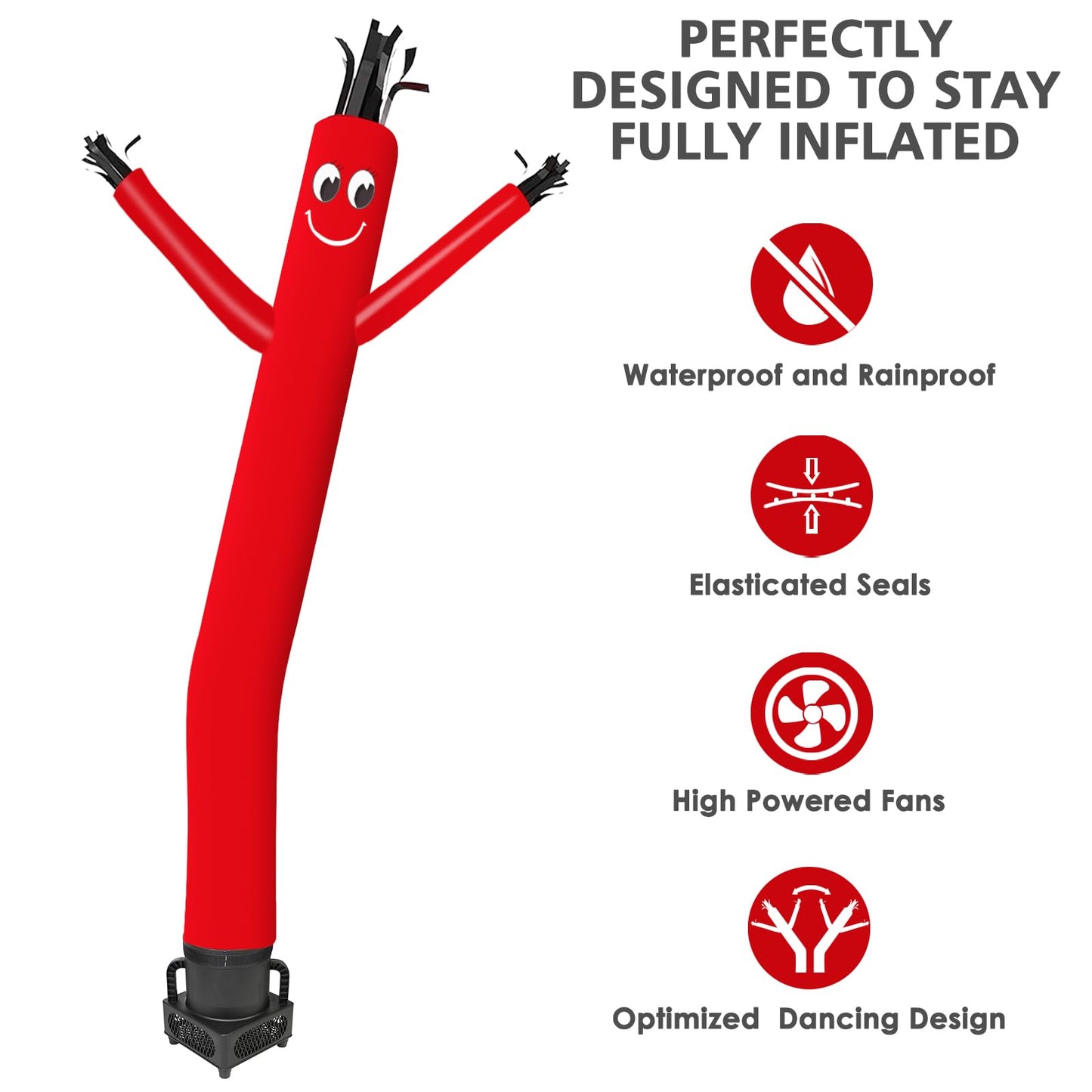 MOUNTO 6FT Fly Puppet Dancer with 1/3hp Blower – Complete Red Set