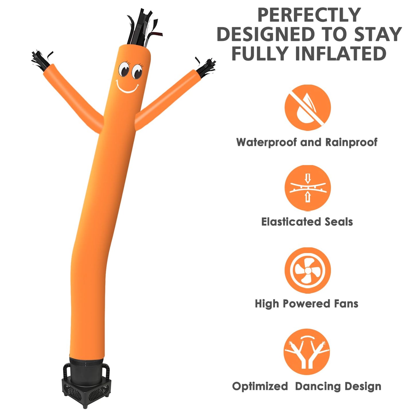 MOUNTO 6FT Fly Puppet Dancer with 1/3hp Blower – Complete Set (Orange)