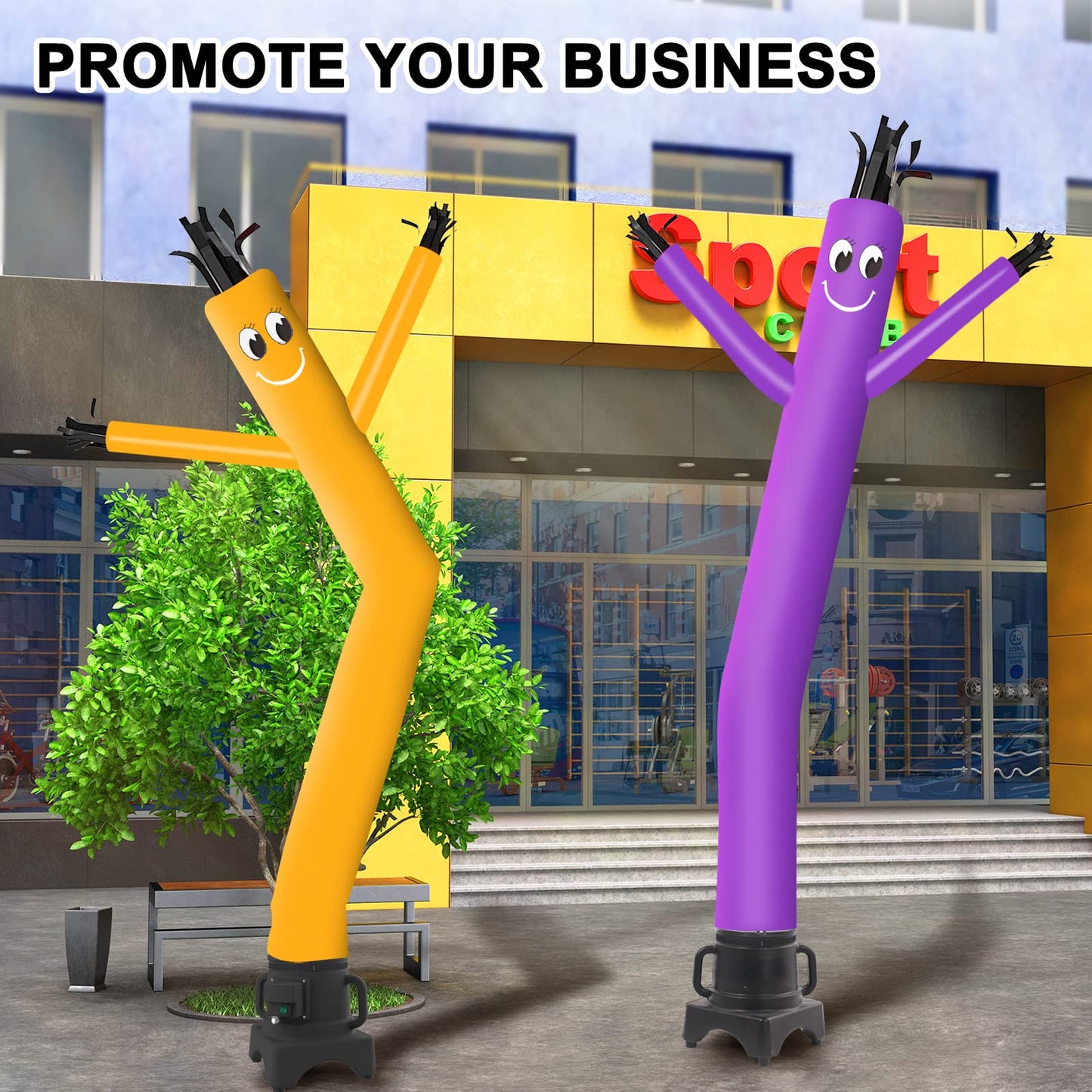 MOUNTO 8FT Fly Puppet Dancer Complete Set with 1/3HP Blower - Purple