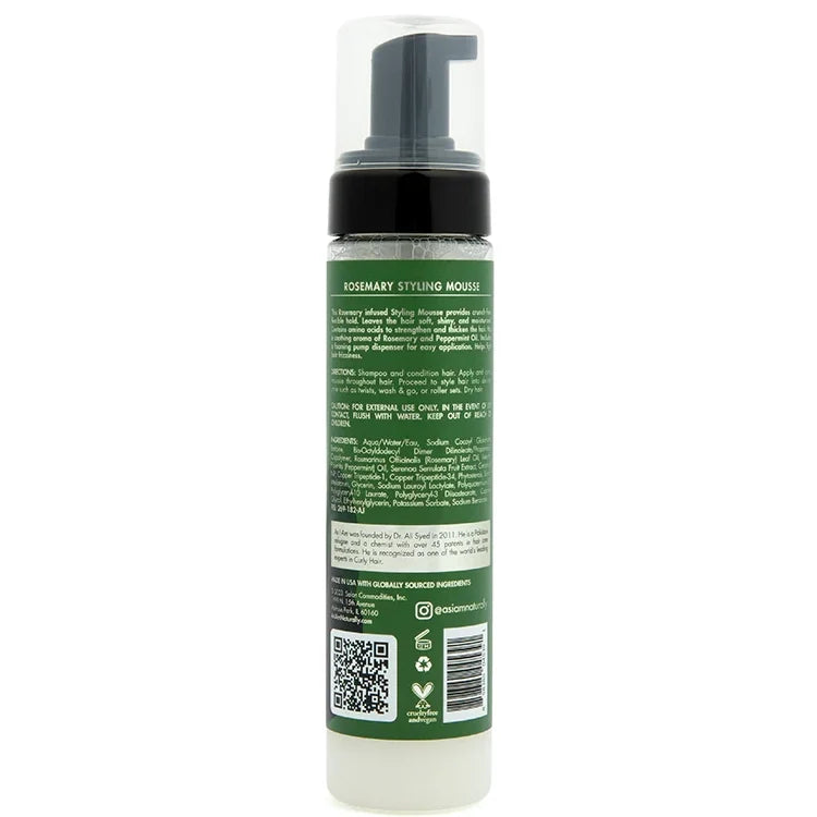 As I Am Rosemary Styling Mousse Define & Volumise Curls for Natural Hair 8 oz