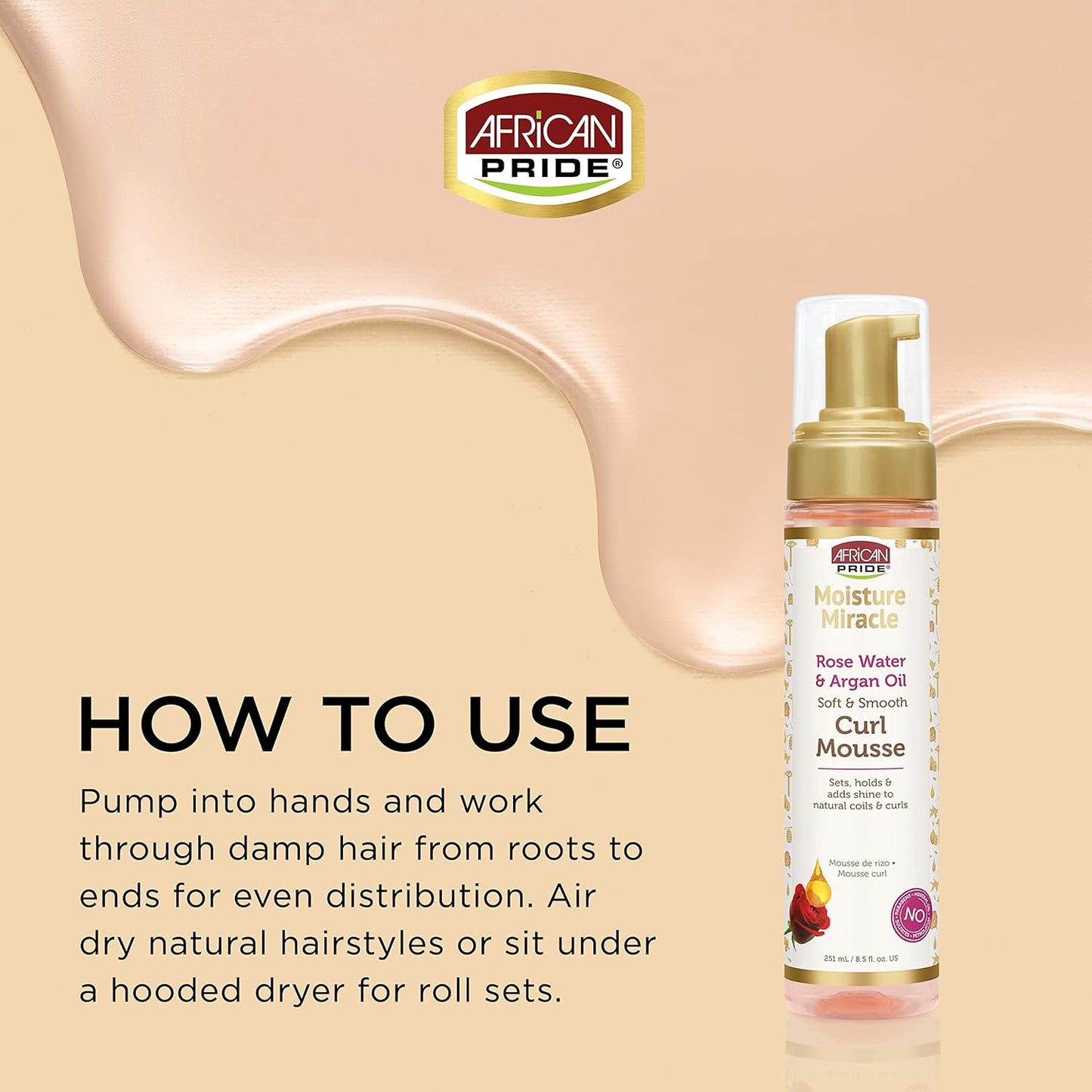 African Pride Moisture Miracle Curl Mousse 251 ml  ( 3 Pc Set )