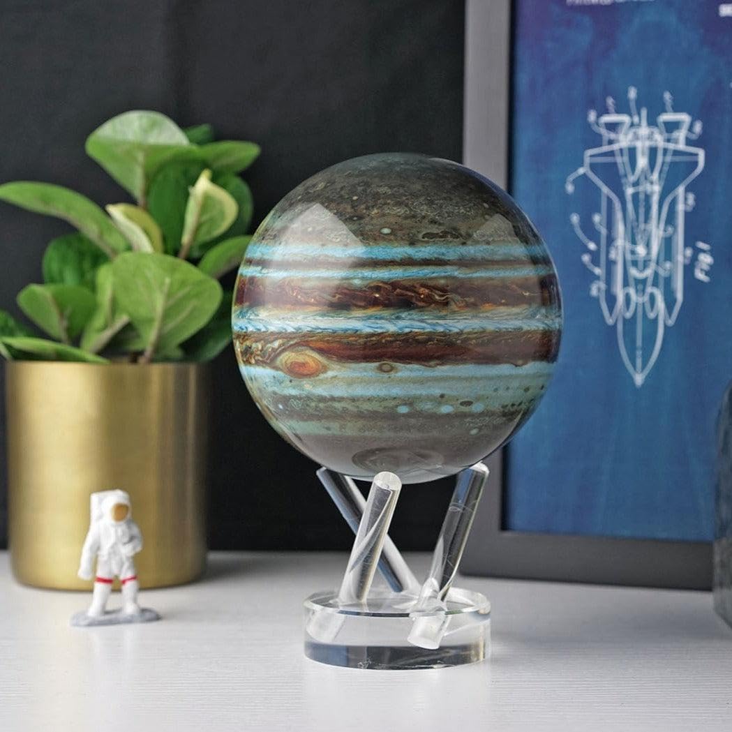 MOVA Jupiter Globe 6-Inch – Solar-Powered Floating Desk Display | No Cords or Batteries