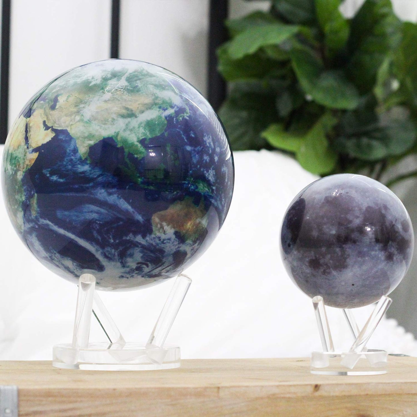 MOVA Moon Globe 6-inch — Rotating Lunar Globe Powered by Light, No Batteries Needed | Unique Desk Decor Gift