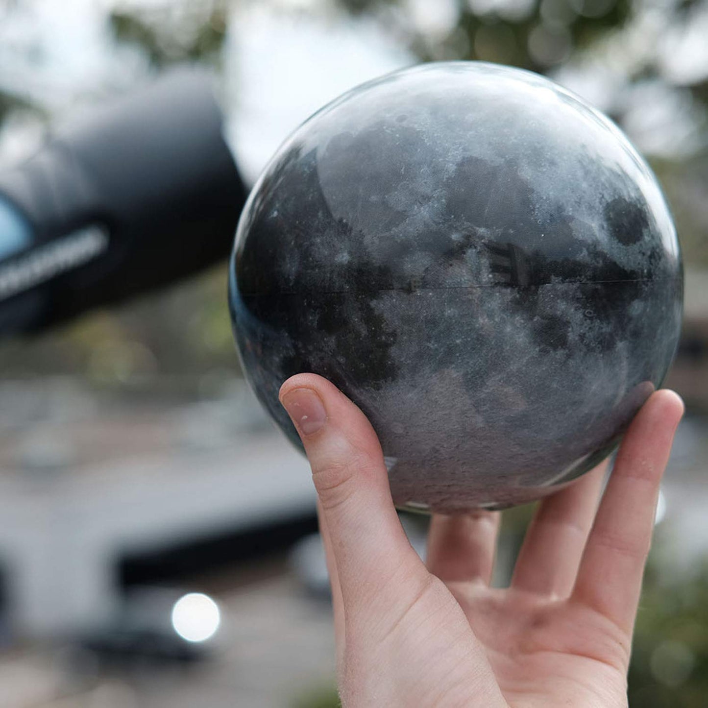 MOVA Moon Globe 6-inch — Rotating Lunar Globe Powered by Light, No Batteries Needed | Unique Desk Decor Gift