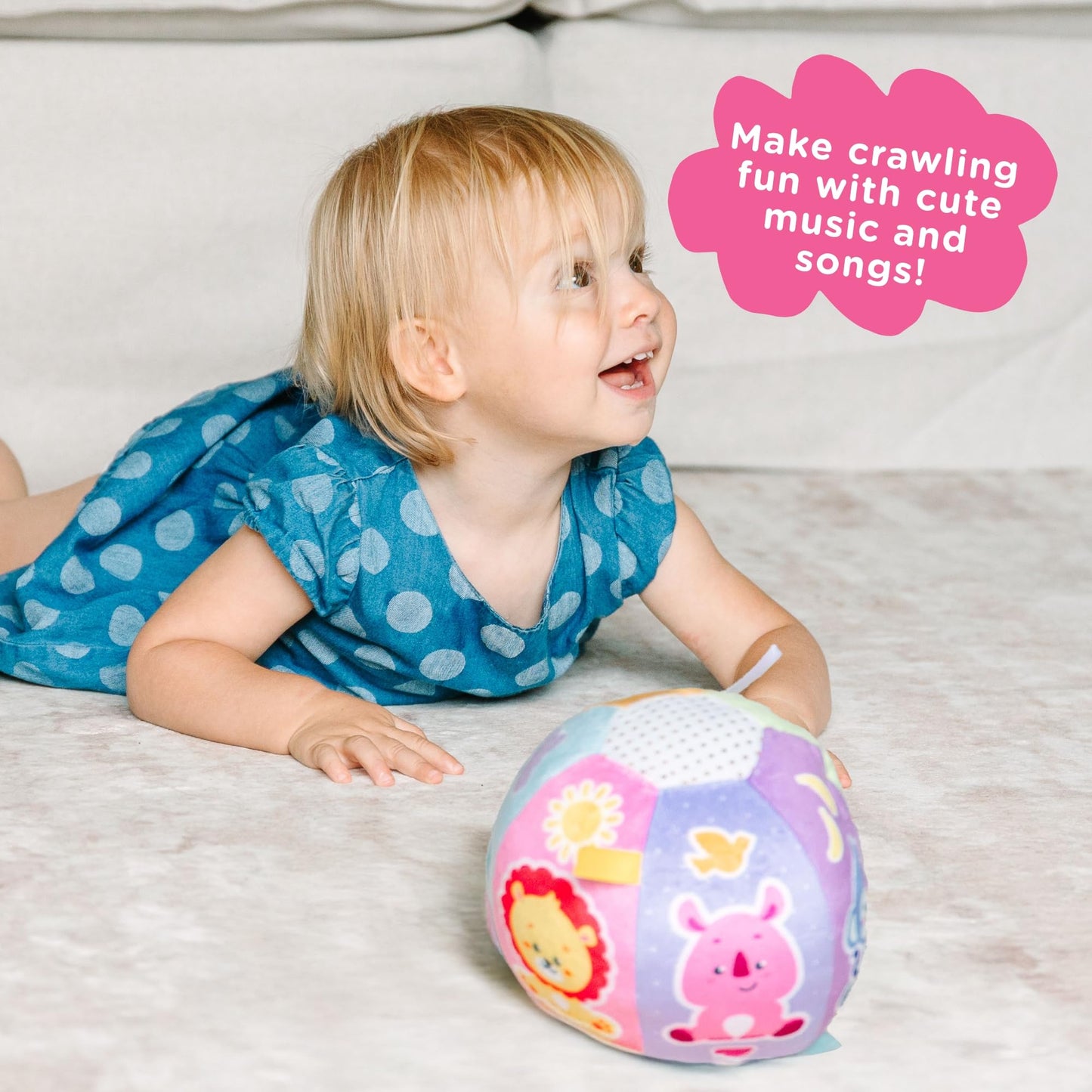 Move2Play Interactive Baby Ball with Music & Sound Effects – First Birthday Gift