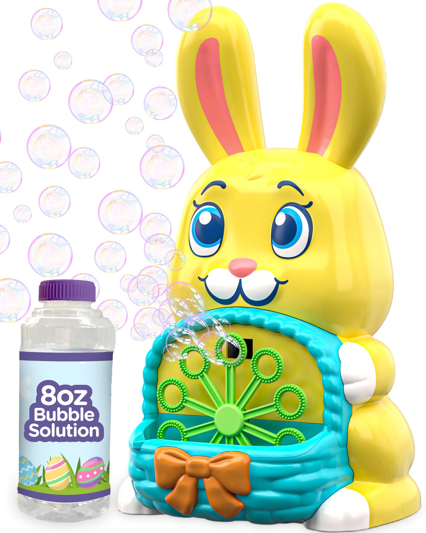 Move2Play Bunny Bubble Blower — Easter Toy & Gift for Toddlers 1-4+ | Indoor/Outdoor Fun