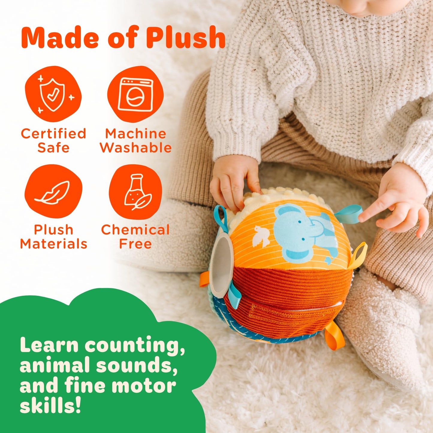 Move2Play: Interactive Toy with Music & Sounds | Toddler Ball for Indoor & Outdoor Play