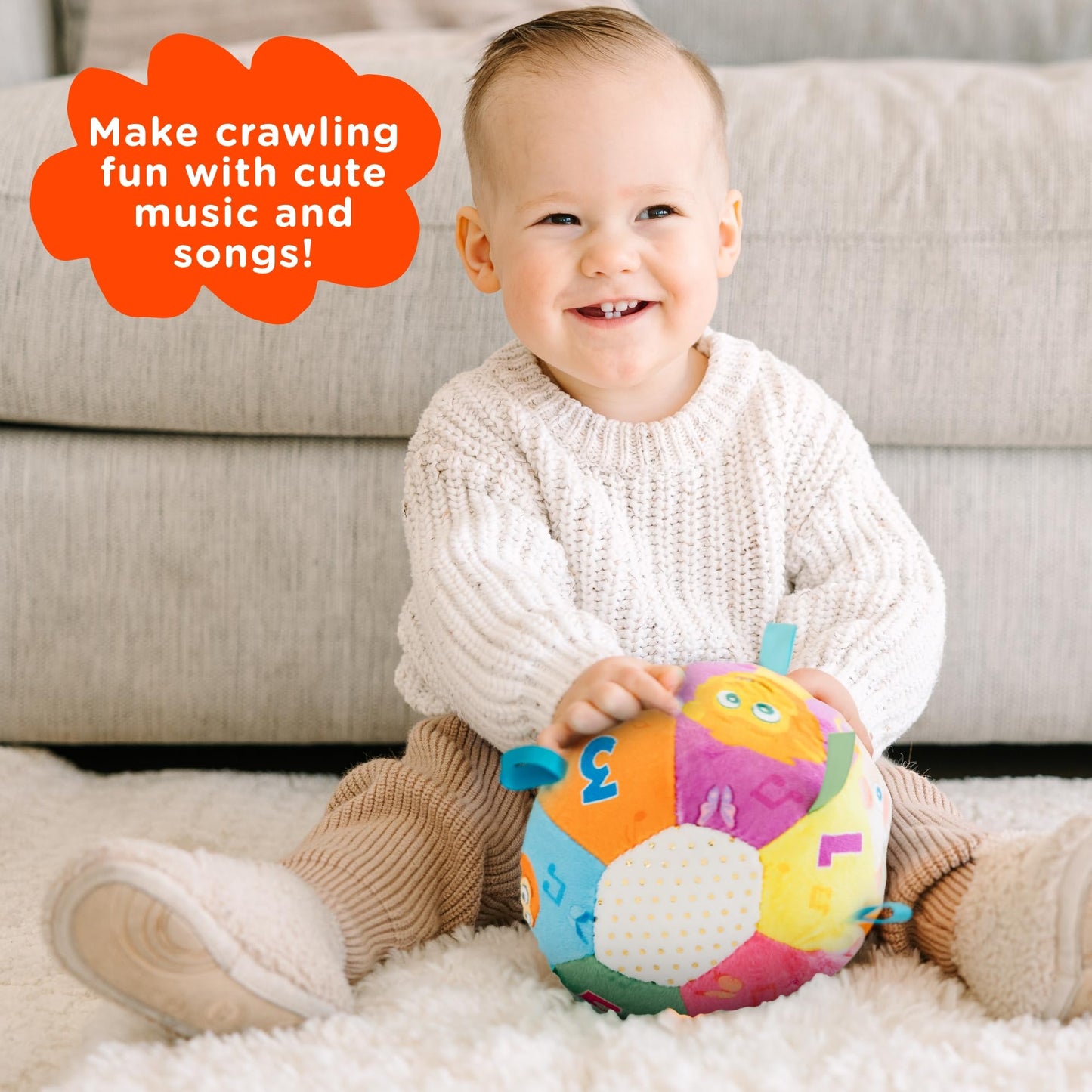 Move2Play: Interactive Toy with Music & Sounds | Toddler Ball for Indoor & Outdoor Play