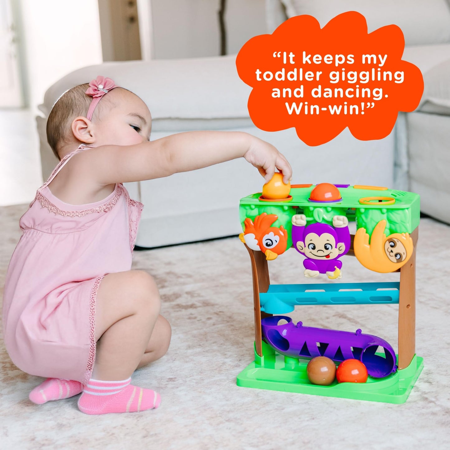 Move2Play Jungle Jammin’: 30+ Songs & Phrases Baby Musical Toy for Ages 6–24 Months