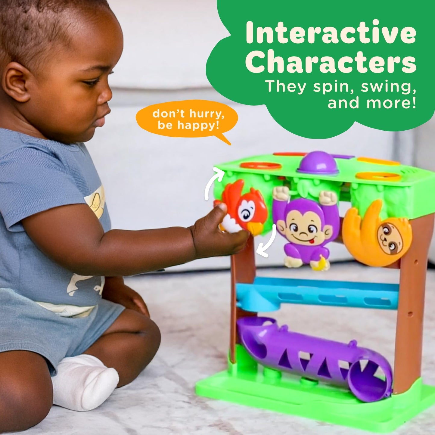 Move2Play Jungle Jammin’: 30+ Songs & Phrases Baby Musical Toy for Ages 6–24 Months