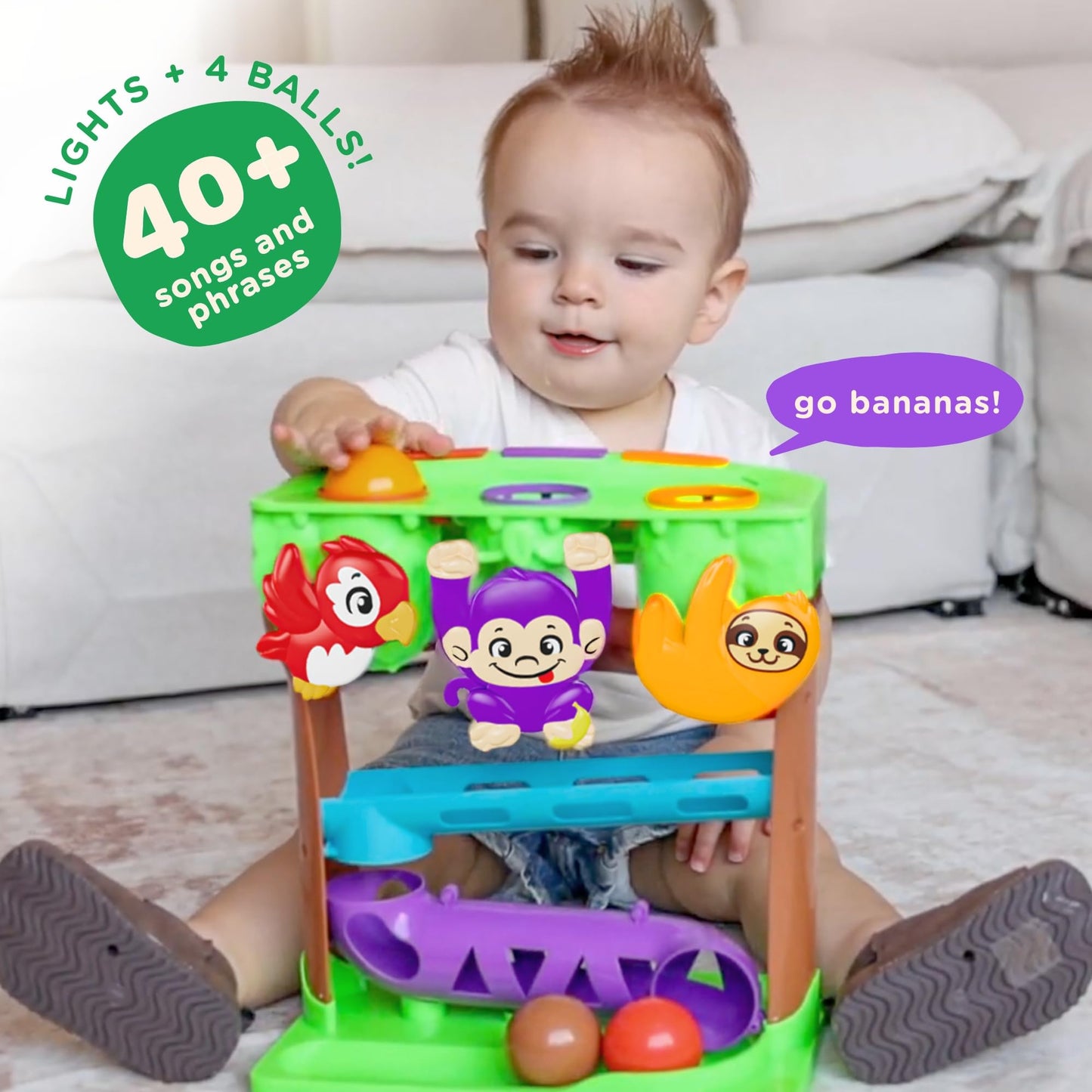 Move2Play Jungle Jammin’: 30+ Songs & Phrases Baby Musical Toy for Ages 6–24 Months