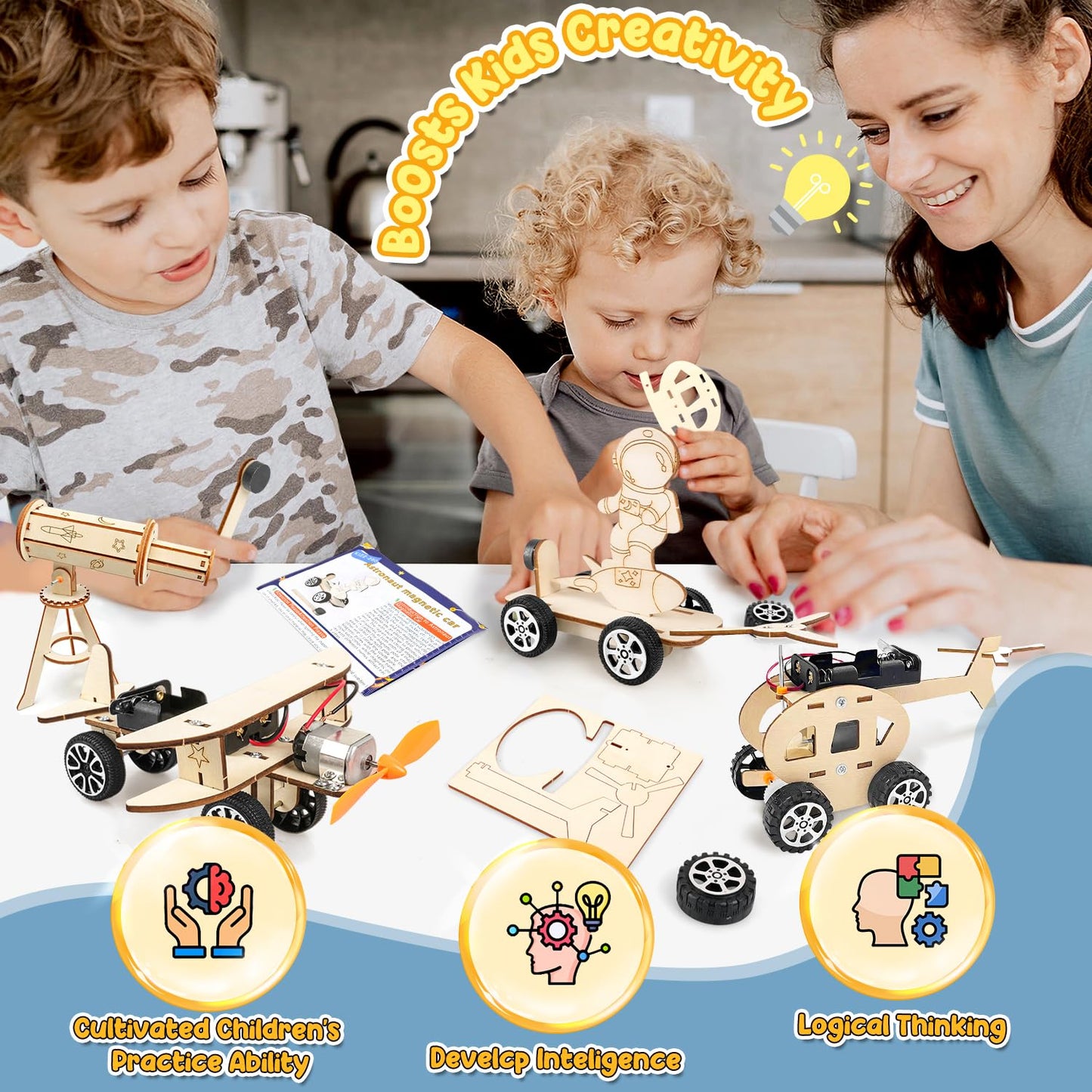 MOVINPE Valentines Day STEM Kits for Classroom – 24 Sets with Cards & Space Theme