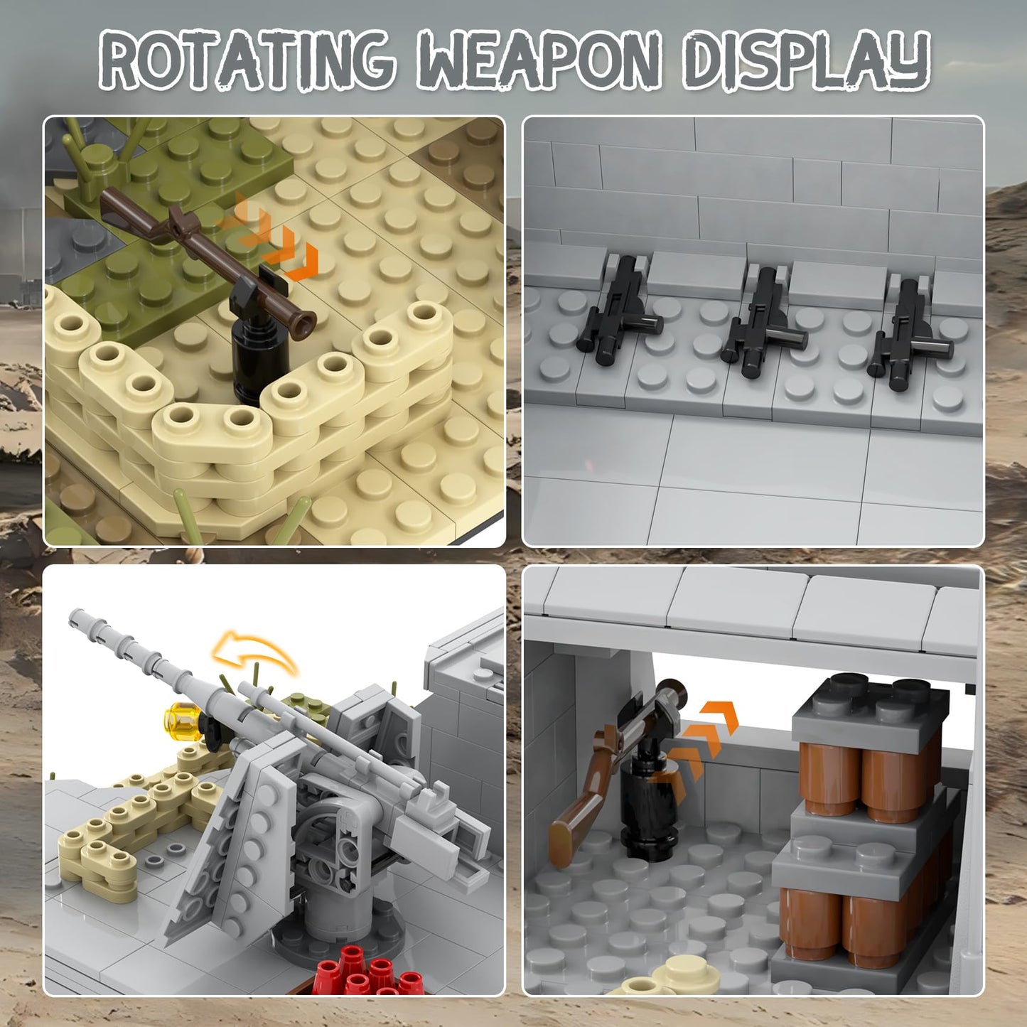 MOOXI WW2 Military Battle Fort Building Block Set (928PCS) – Secondary Creation & Display