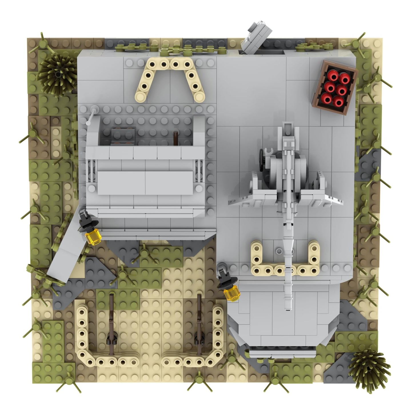 MOOXI WW2 Military Battle Fort Building Block Set (928PCS) – Secondary Creation & Display