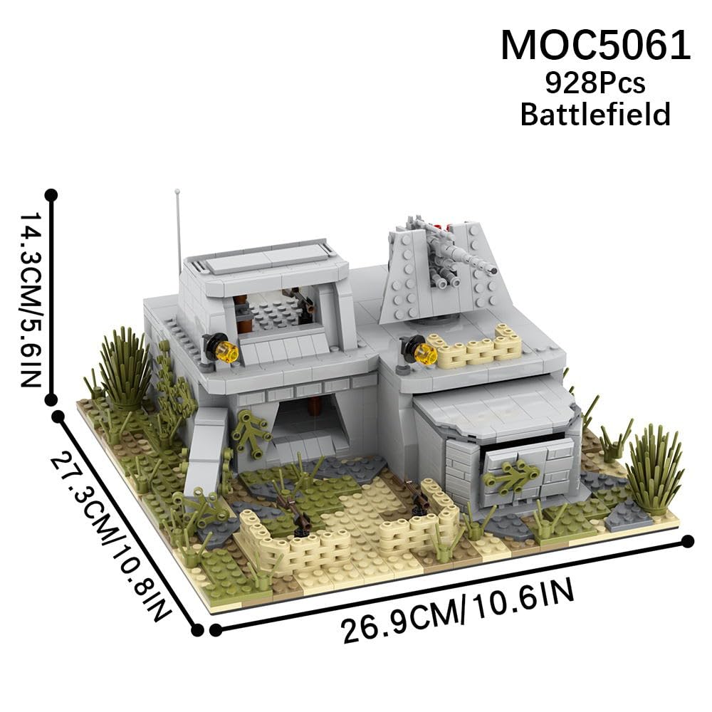 MOOXI WW2 Military Battle Fort Building Block Set (928PCS) – Secondary Creation & Display