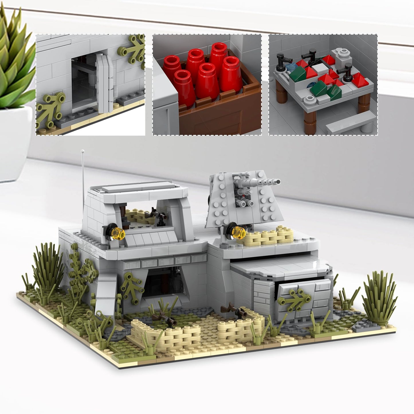 MOOXI WW2 Military Battle Fort Building Block Set (928PCS) – Secondary Creation & Display