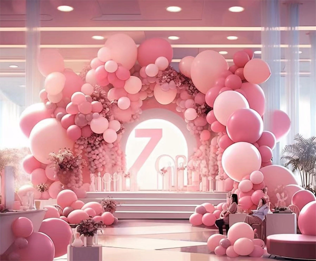 MOXMAY Dusty Hot Pink Balloon Arch Kit — 146Pcs for Weddings & Parties