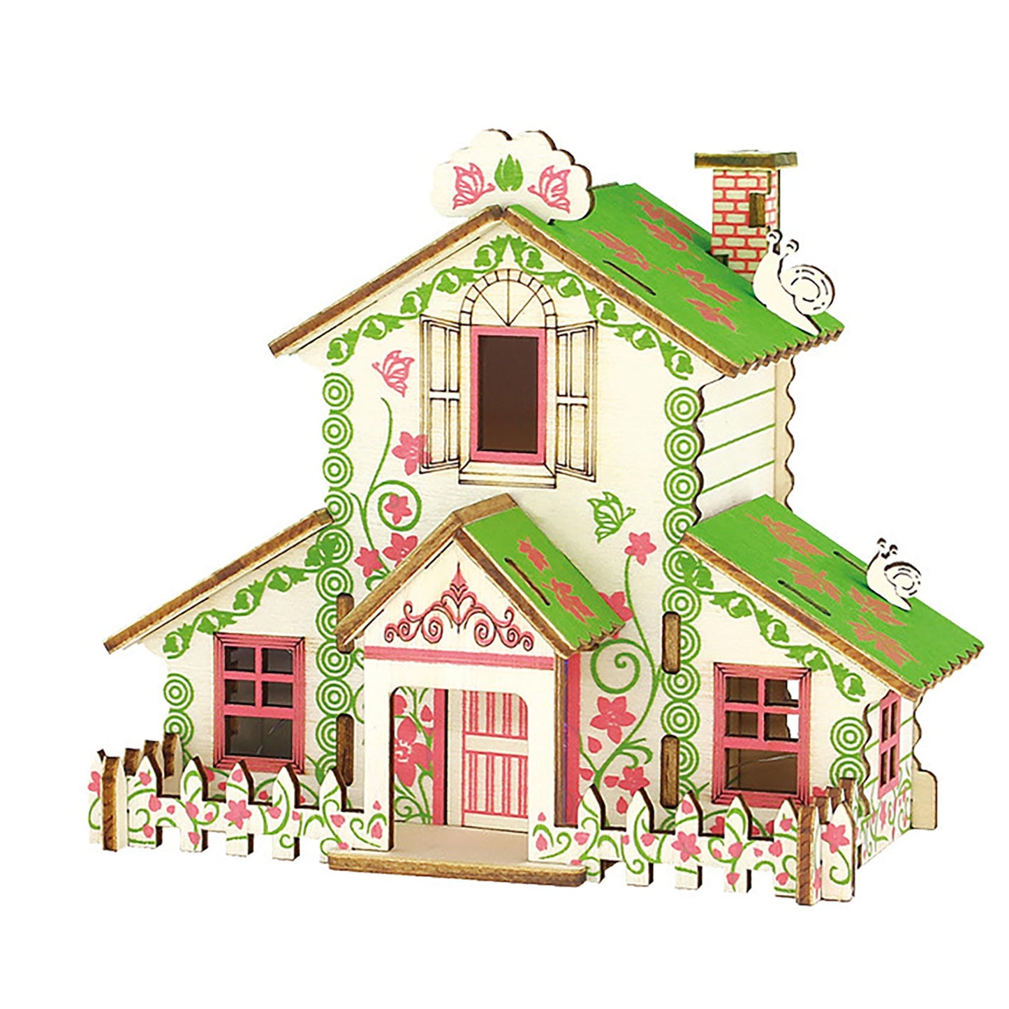 MPIUET Wooden 3D Puzzle – Forest Cabin DIY Miniature House for Adults & Teens