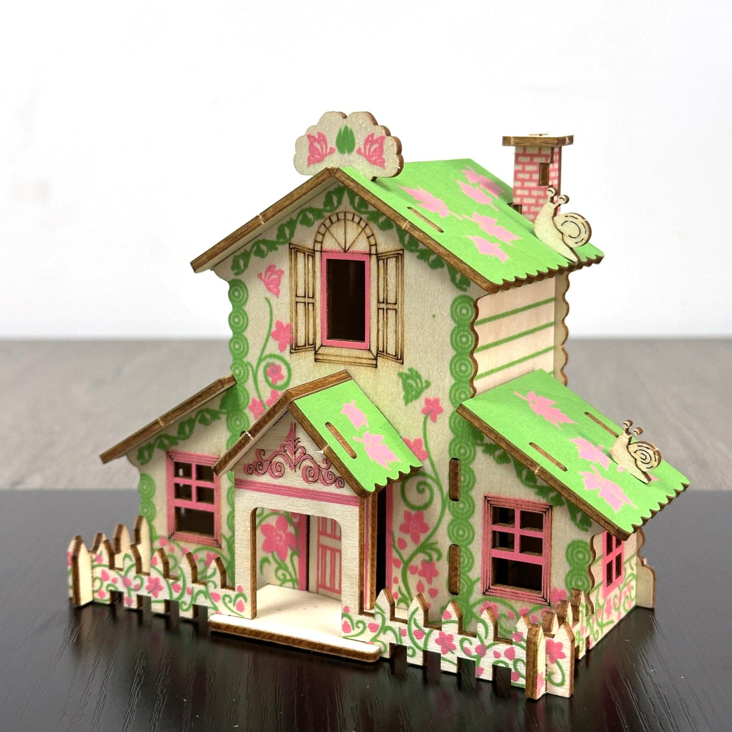 MPIUET Wooden 3D Puzzle – Forest Cabin DIY Miniature House for Adults & Teens