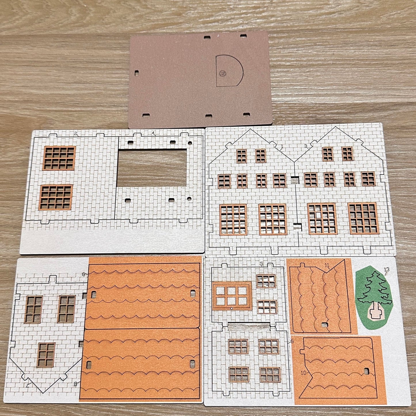 MPIUET Wooden 3D Puzzle – Yellow House 9-in-1 | Log Cabin DIY Miniature Kit for Adults & Teens