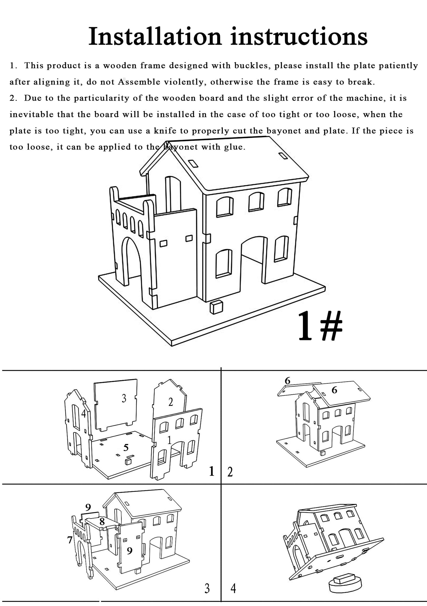 MPIUET Wooden 3D Puzzle – Yellow House 9-in-1 | Log Cabin DIY Miniature Kit for Adults & Teens