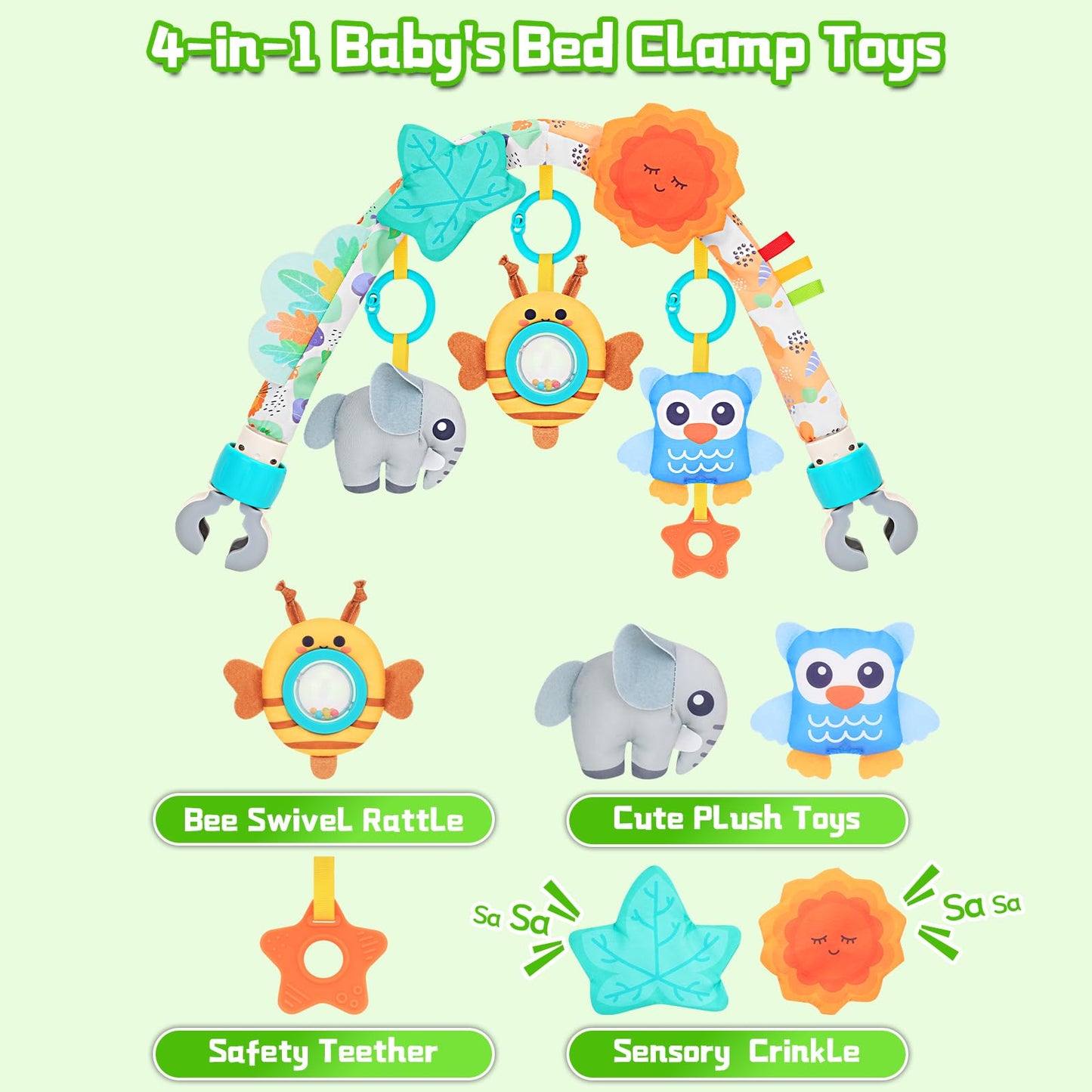 MPQMPQ Car Seat Toys for Babies 0-6 Months – Arch Toy Animals