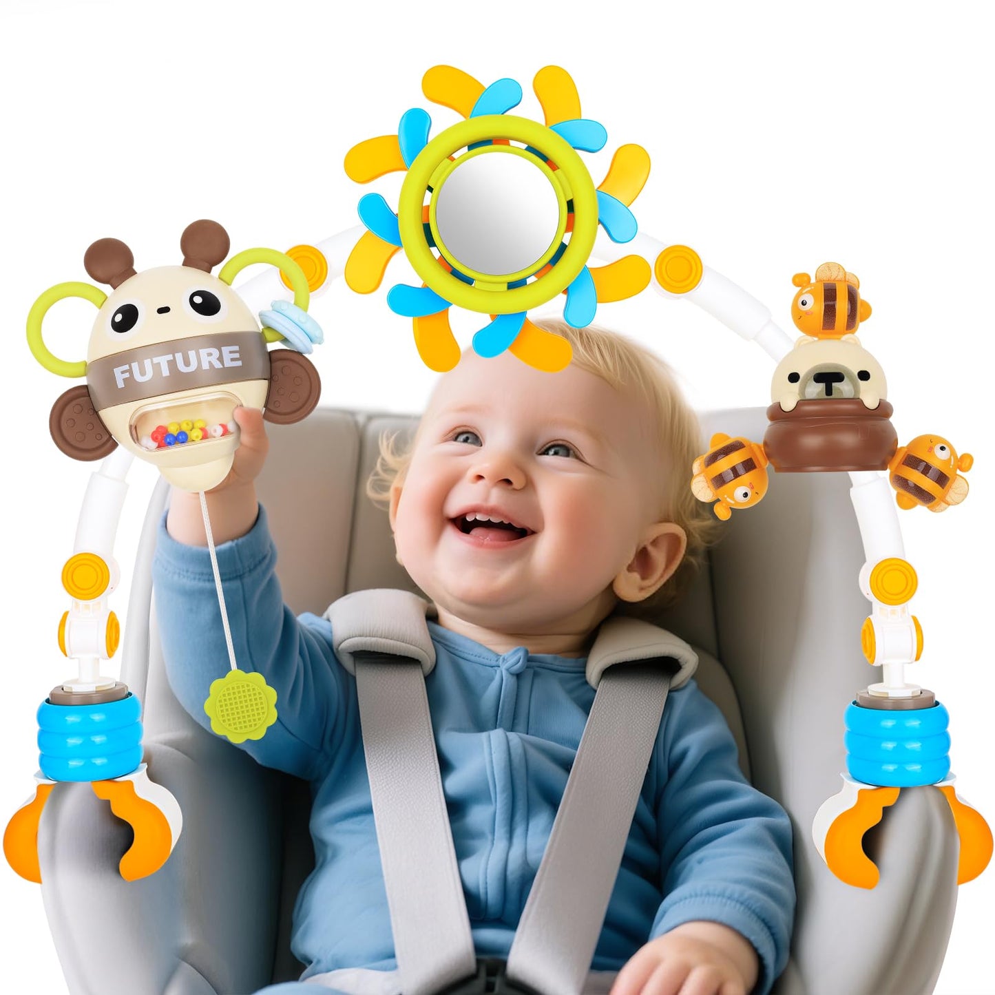 MPQMPQ Baby Activity Stroller Arch Toy – Clip-On Stroller & Car Seat Toy