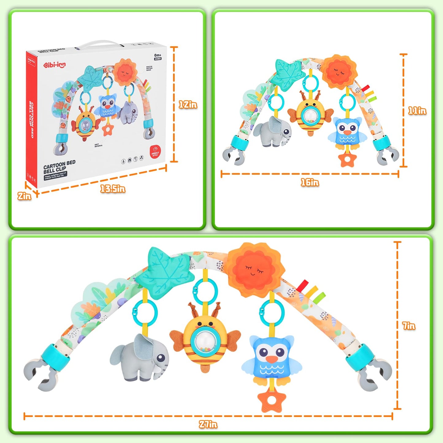 MPQMPQ Car Seat Toys for Babies 0-6 Months – Arch Toy Animals